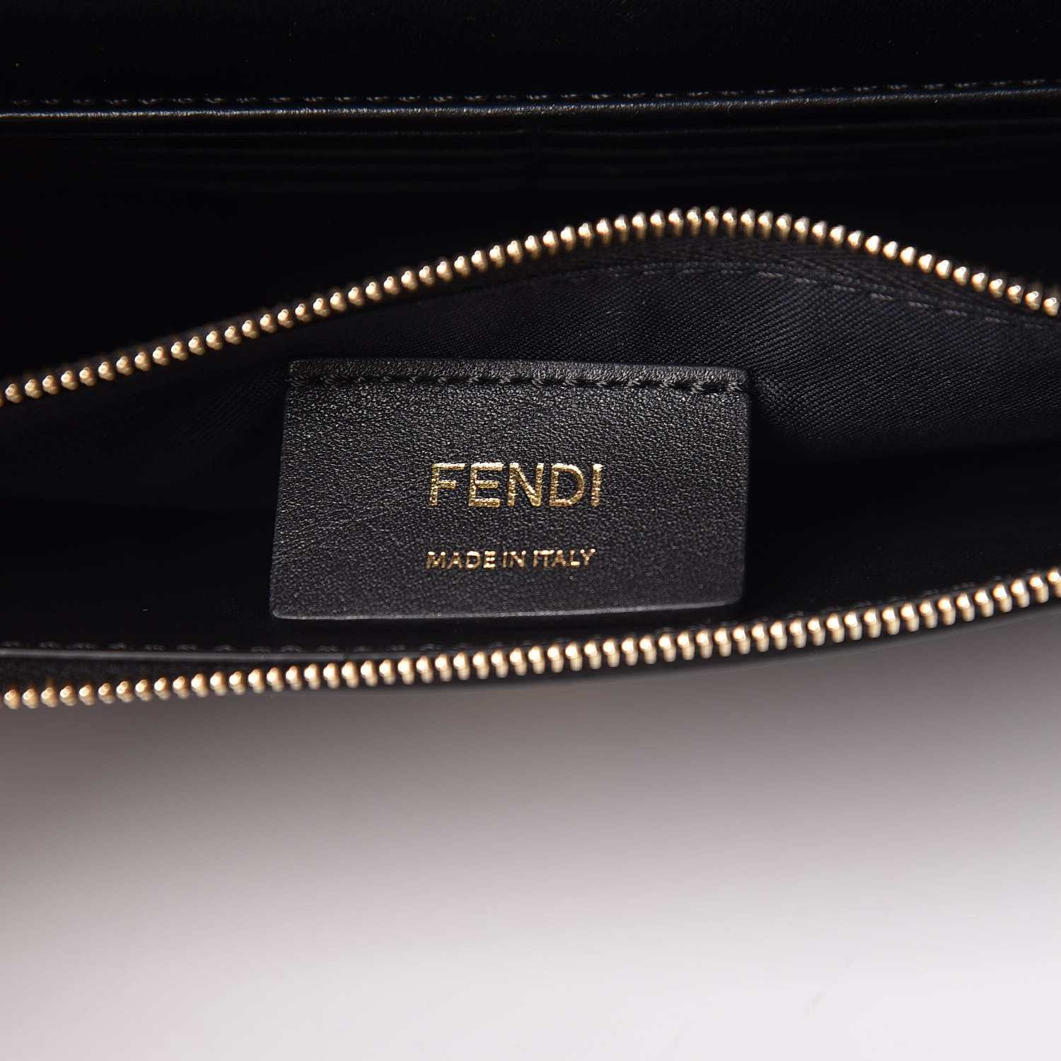 FENDI Vitello F is Fendi Envelope Wallet on Chain Black 439617 ...