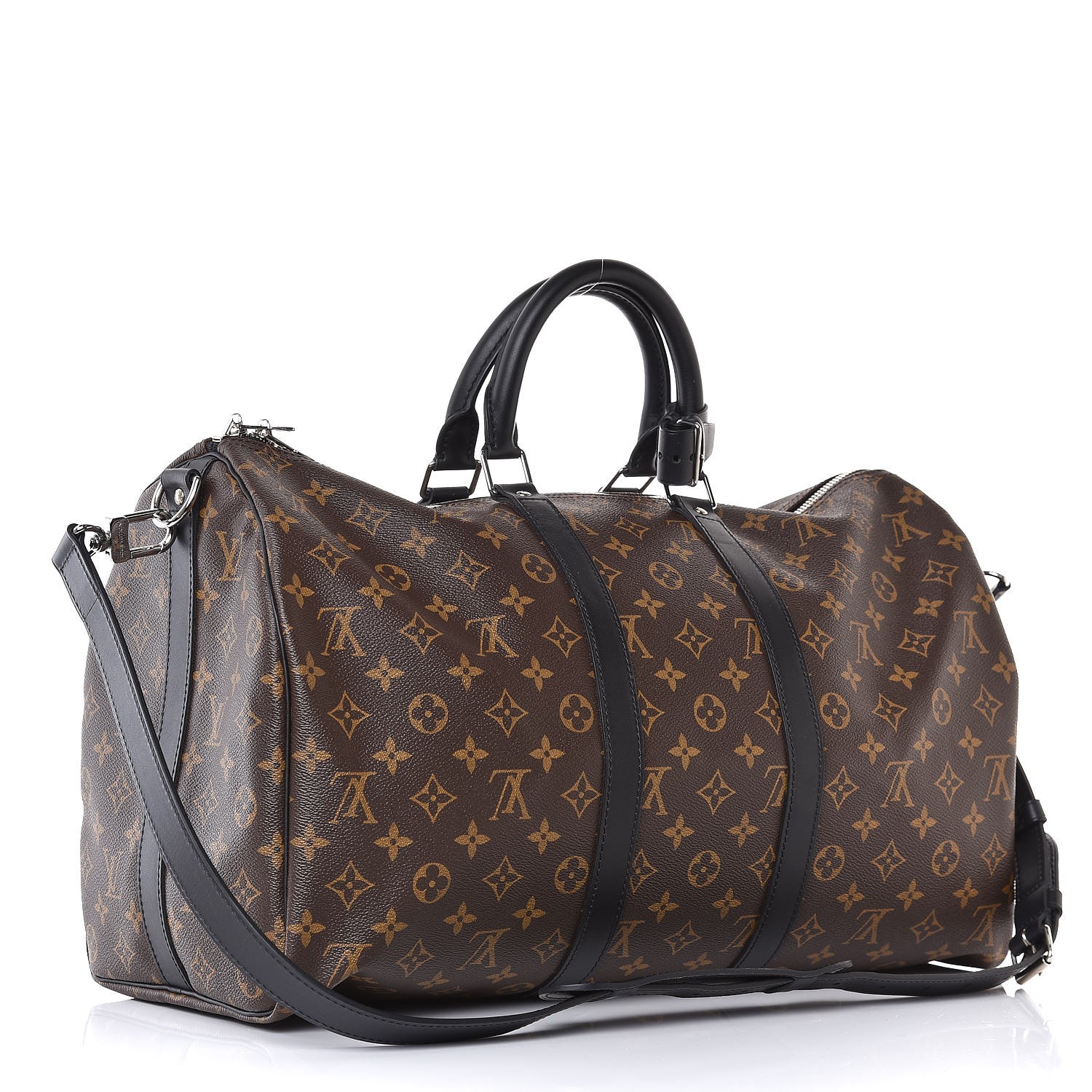 LOUIS VUITTON Monogram Macassar Keepall Bandouliere 45 342530