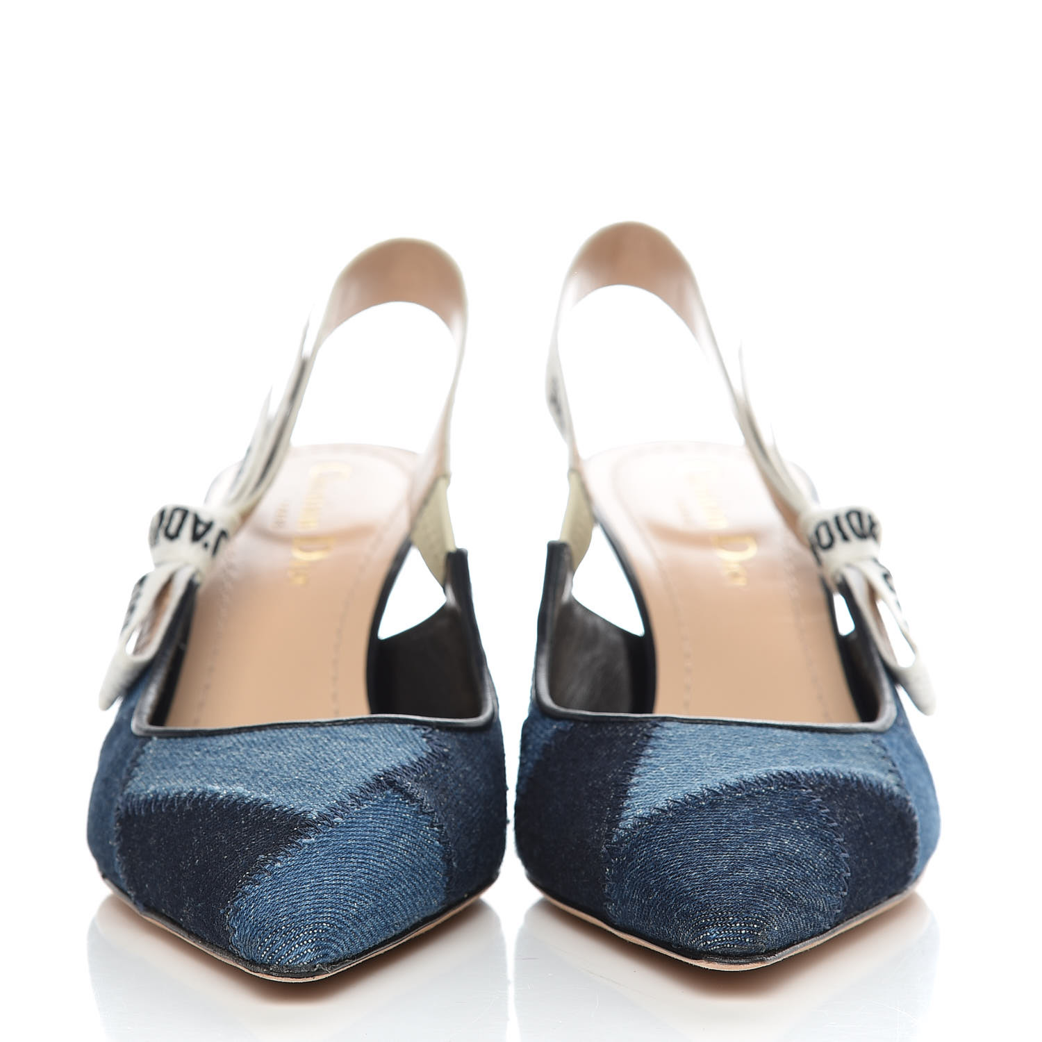 denim slingback shoes