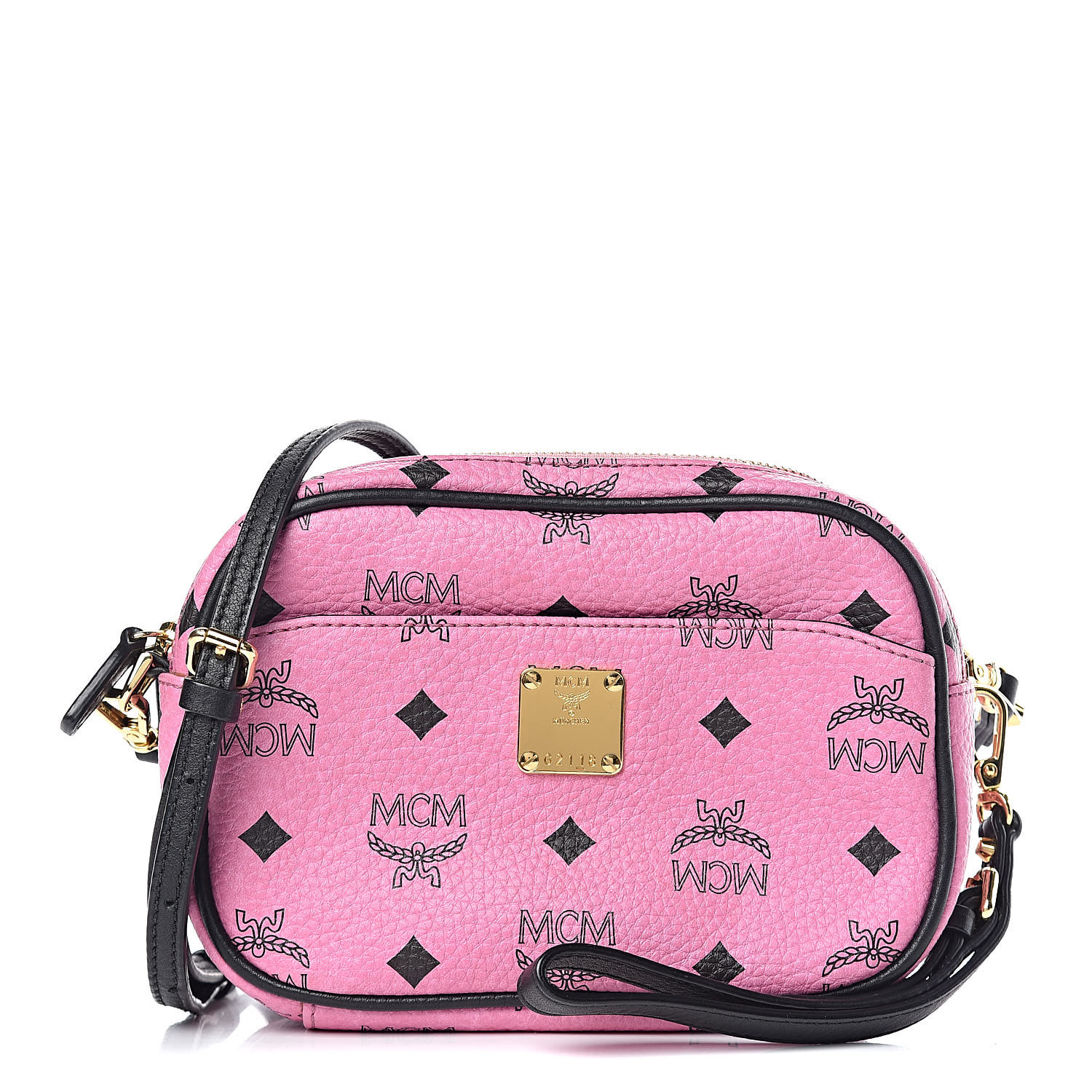 MCM Visetos Mini Camera Crossbody Bag Pink 427416