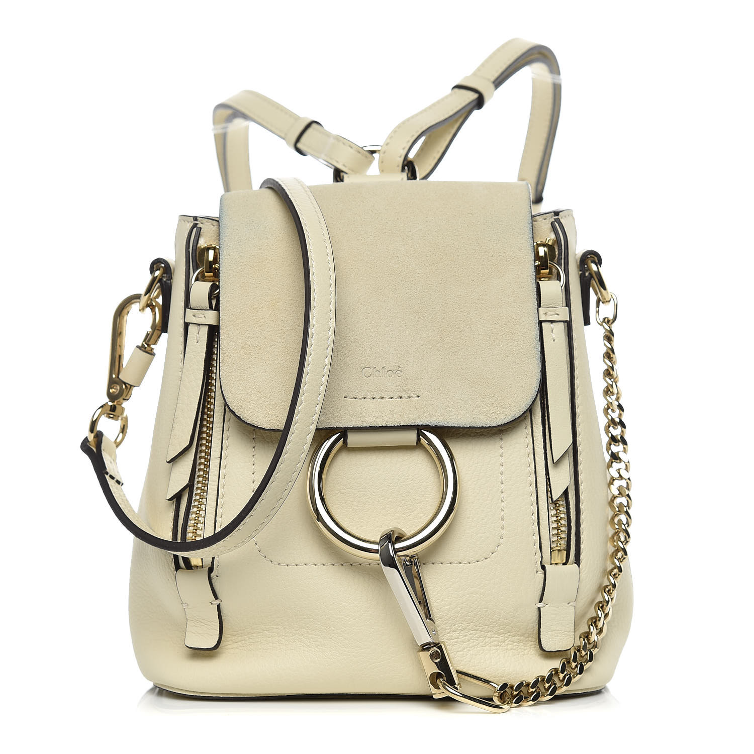 chloe backpack white