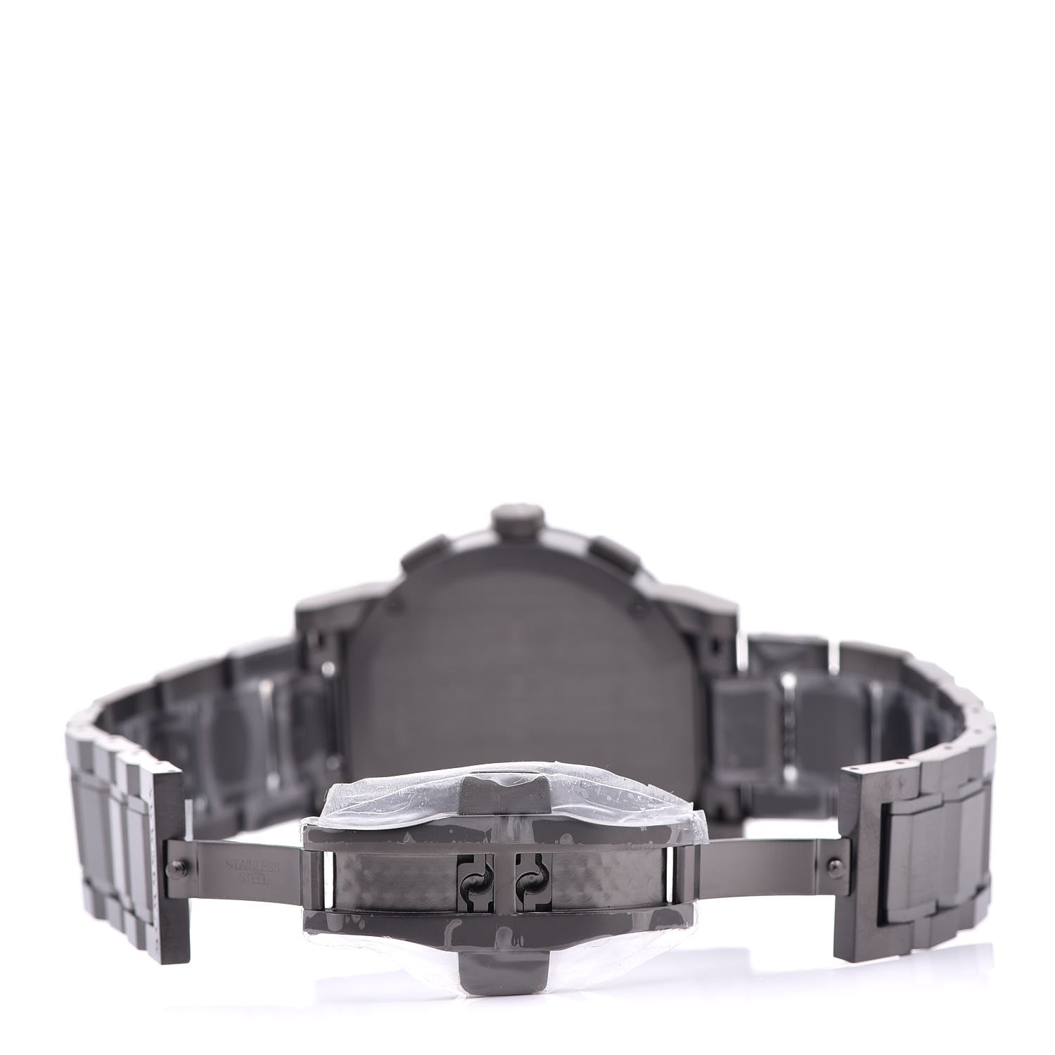 BURBERRY Stainless Steel PVD 42mm BU9354 Chronograph Quartz Watch Gray