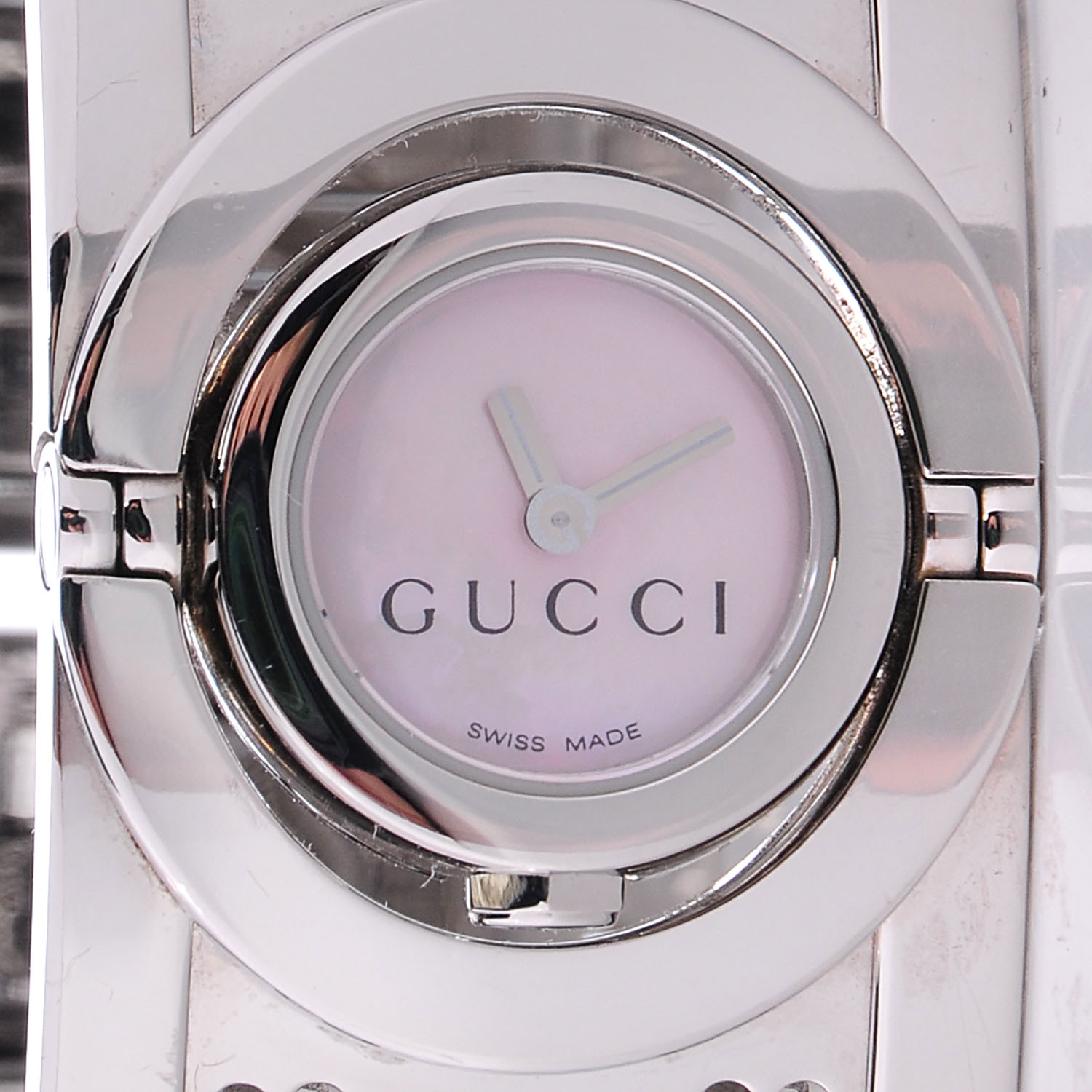 gucci twirl stainless steel ladies watch