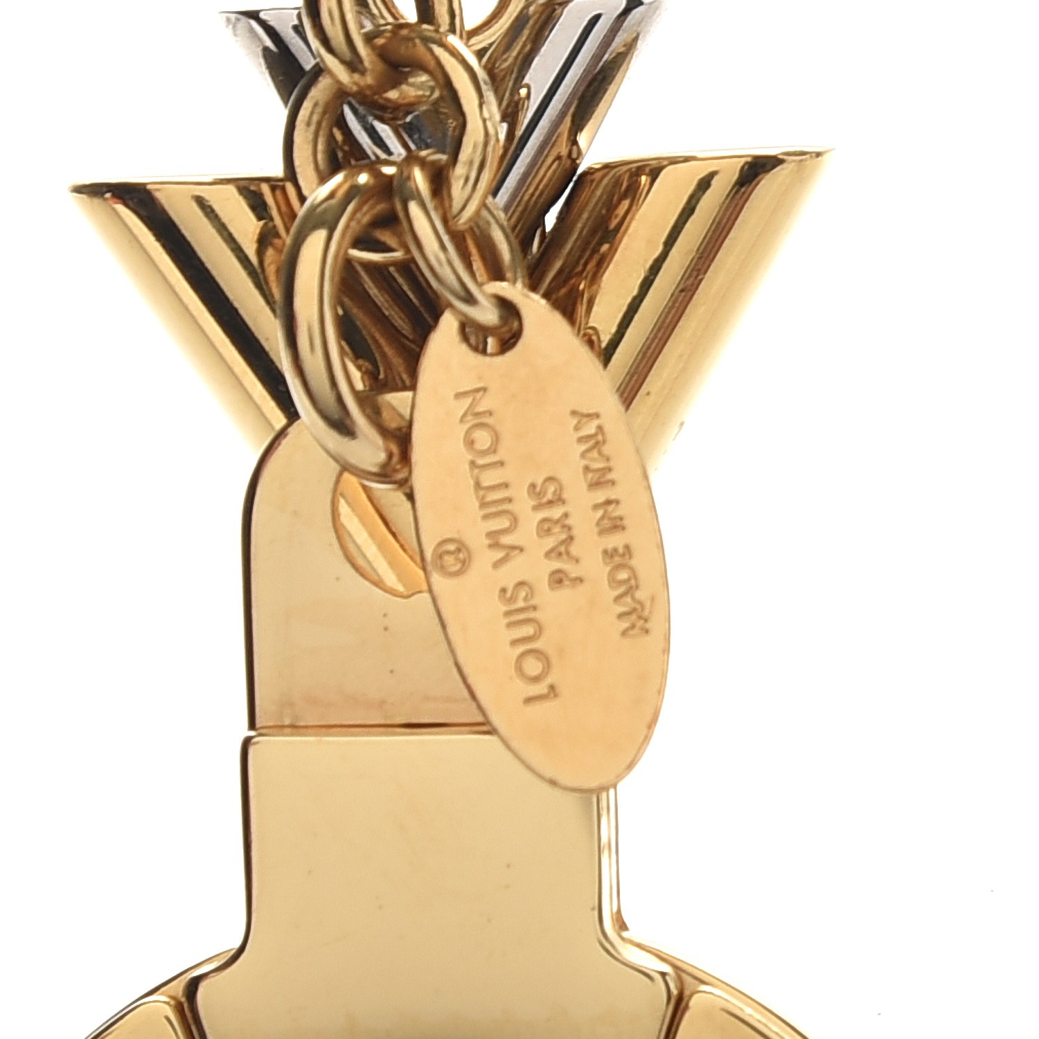 Louis Vuitton Gold/Brown Monogram Carousel Key Chain and Bag Charm For Sale  at 1stDibs