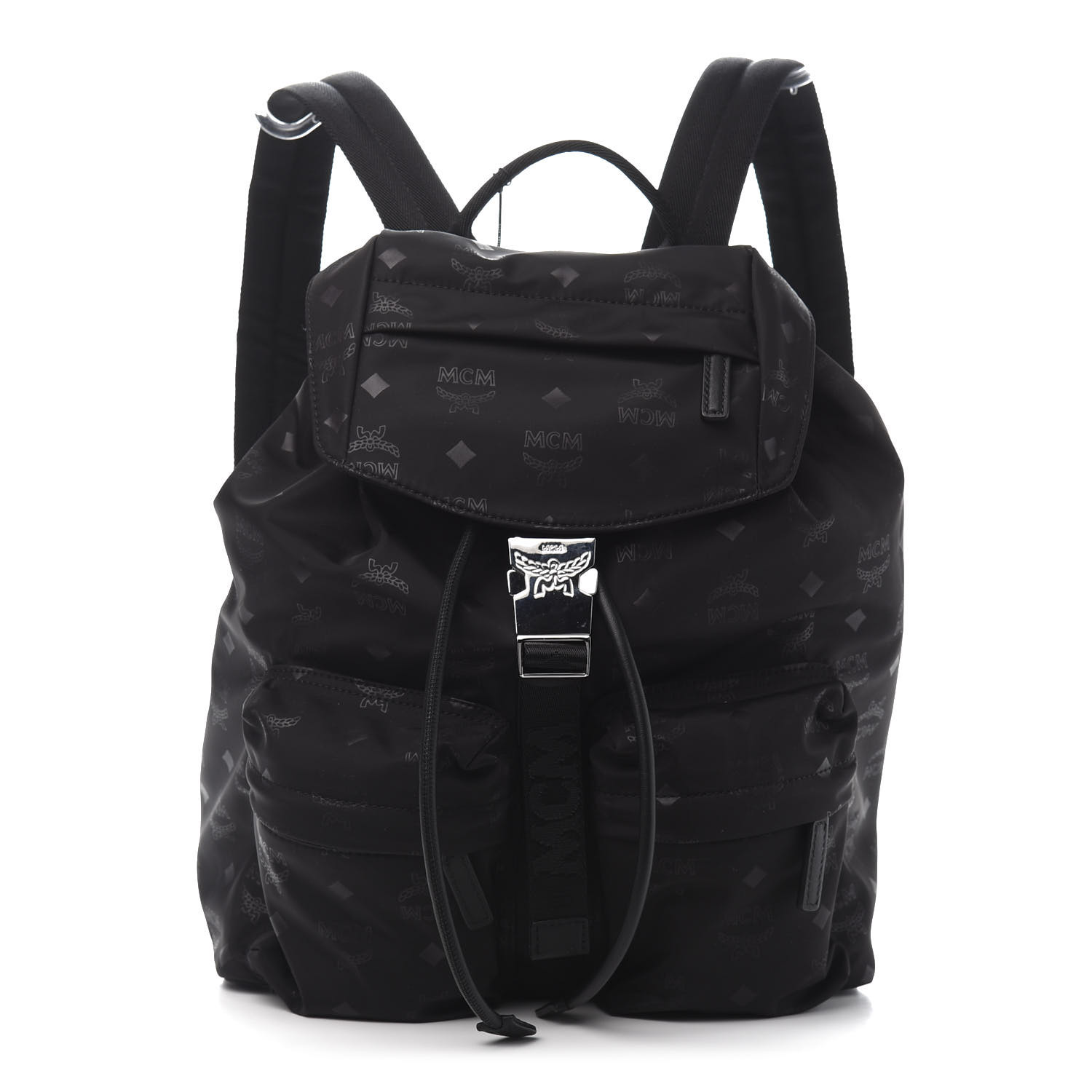 mcm nylon backpack