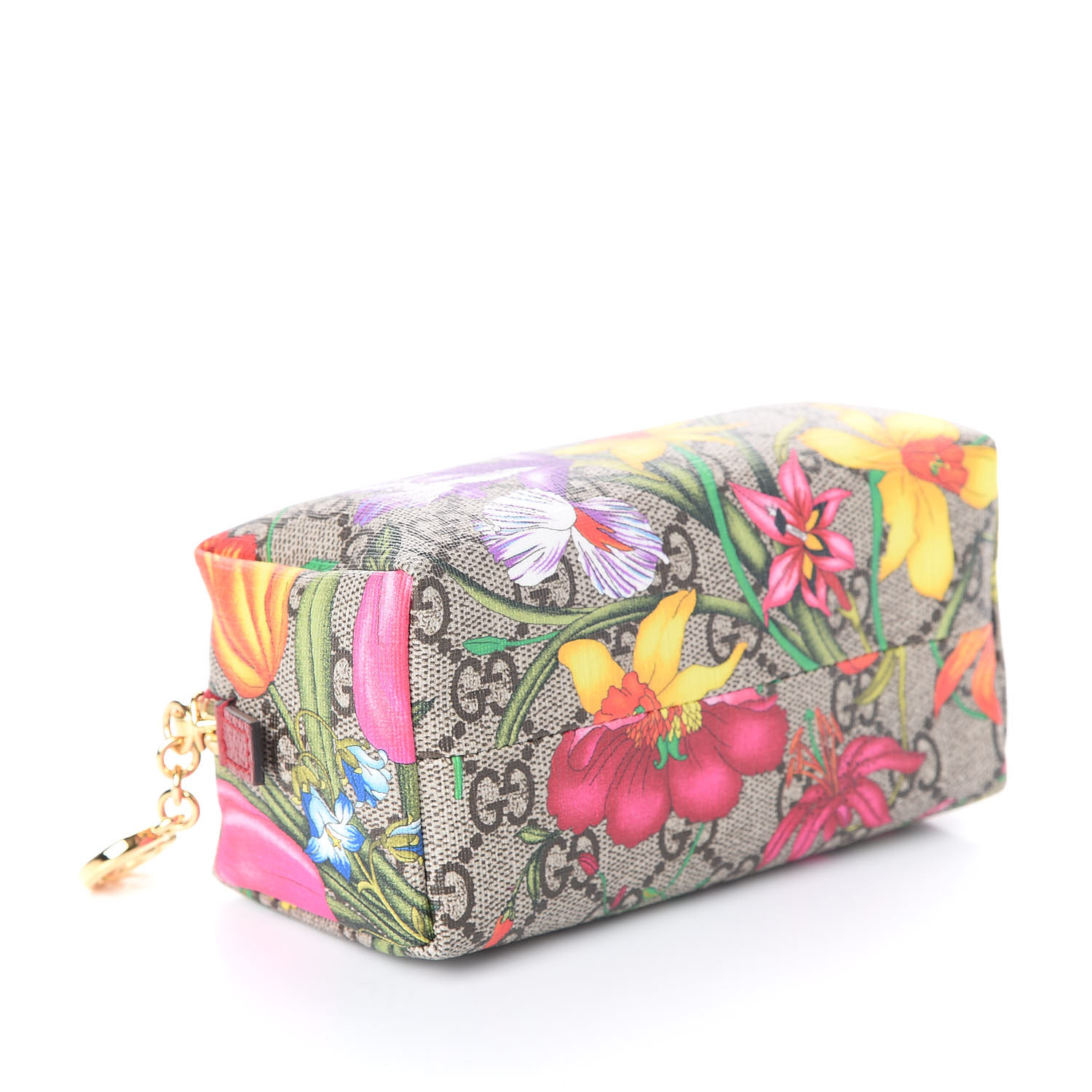 ophidia floral gg supreme canvas pouch