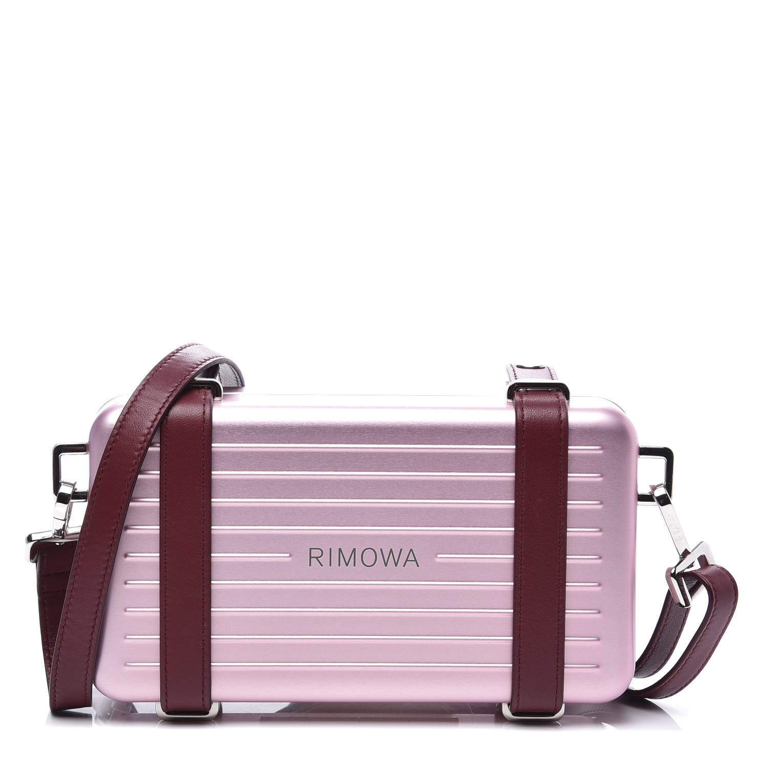 CHRISTIAN DIOR X RIMOWA Aluminum Personal Clutch On Strap Rose 583974 ...