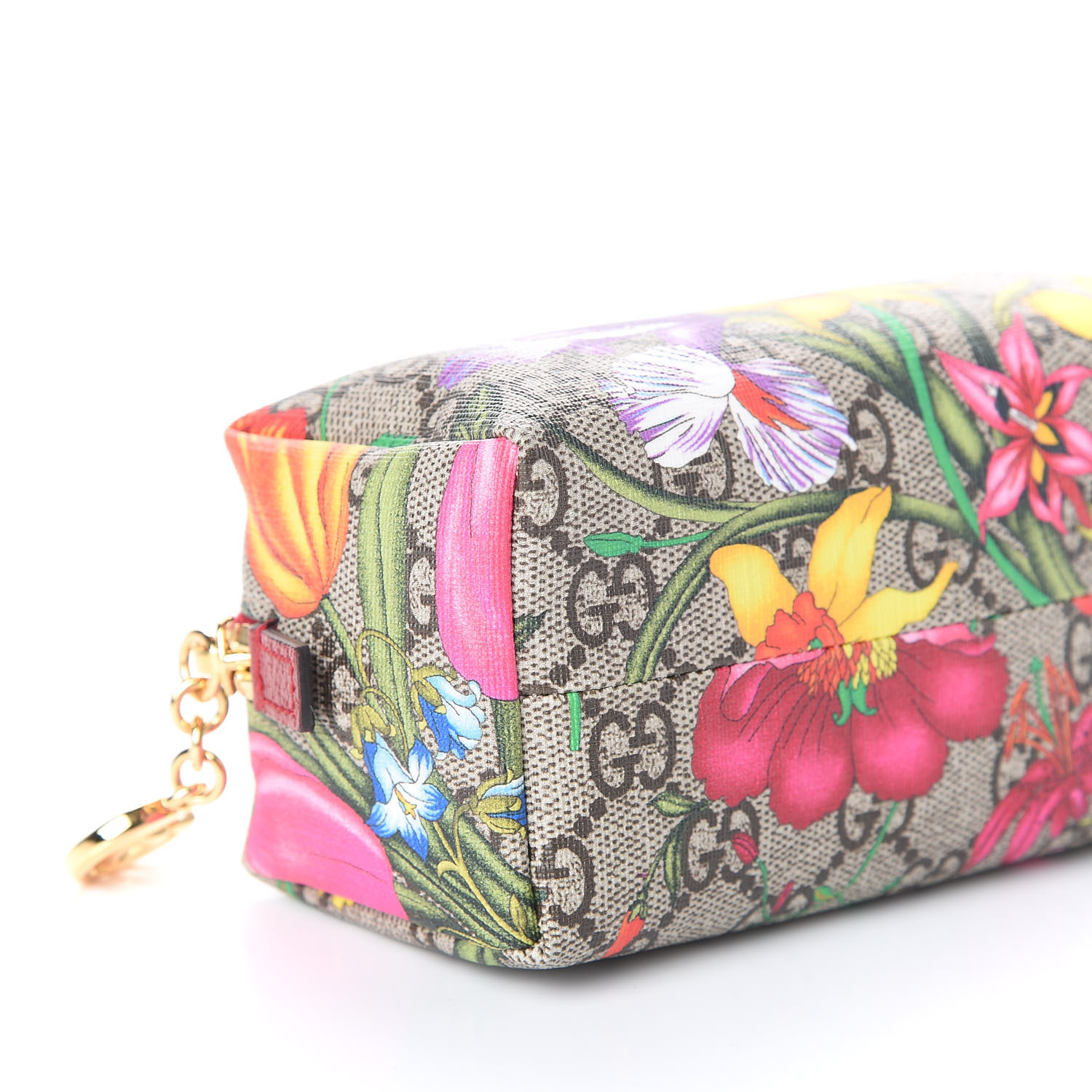 ophidia floral gg supreme canvas pouch