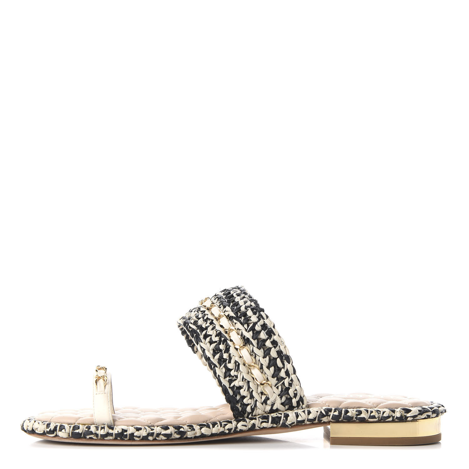 chanel raffia sandals