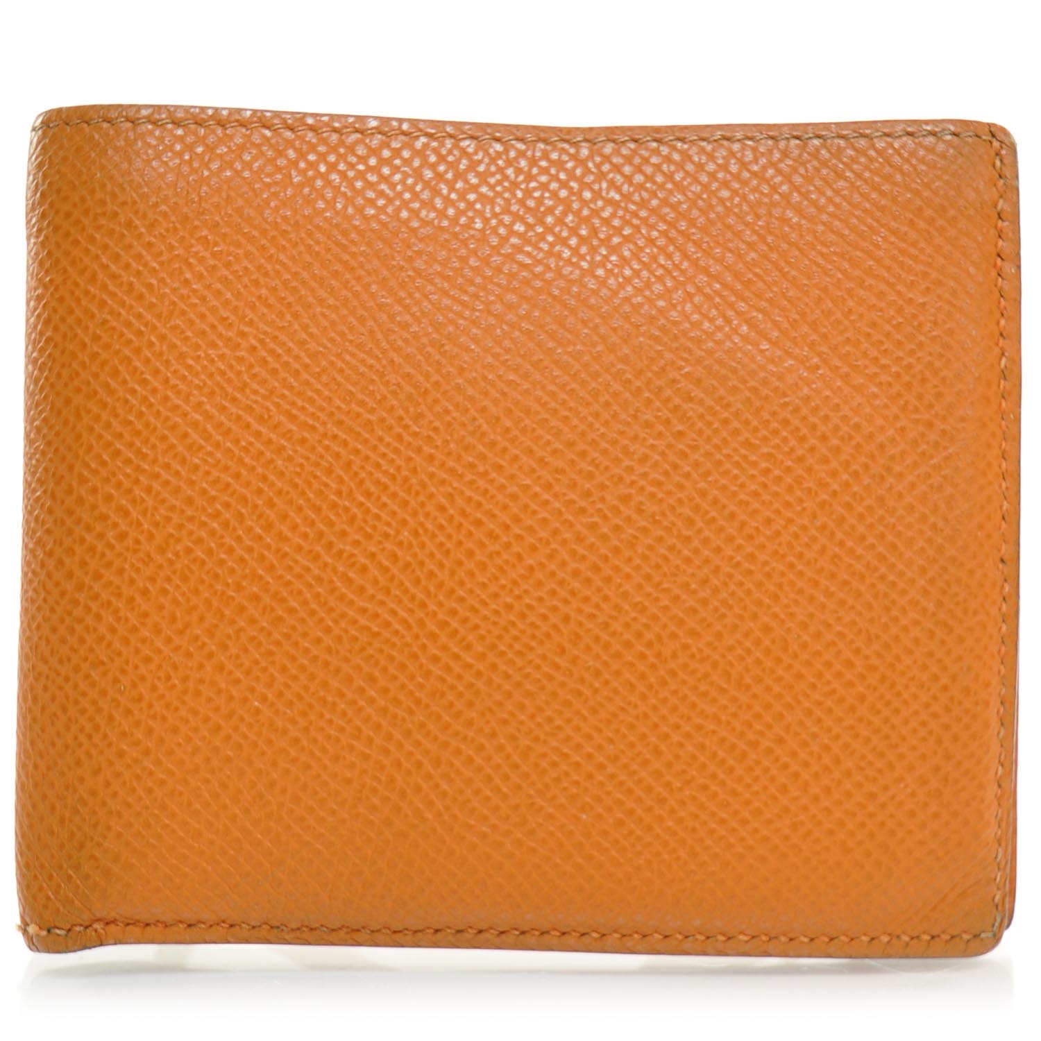 HERMES Mens Epsom Billfold Wallet Orange 25864