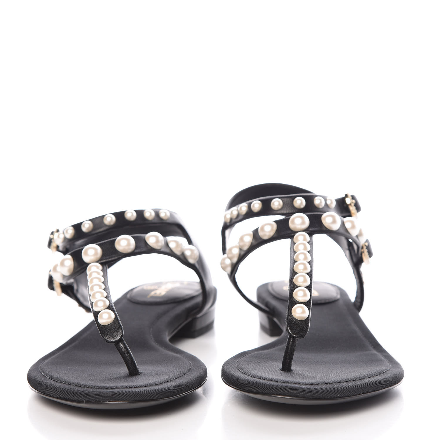 chanel pearl thong sandals