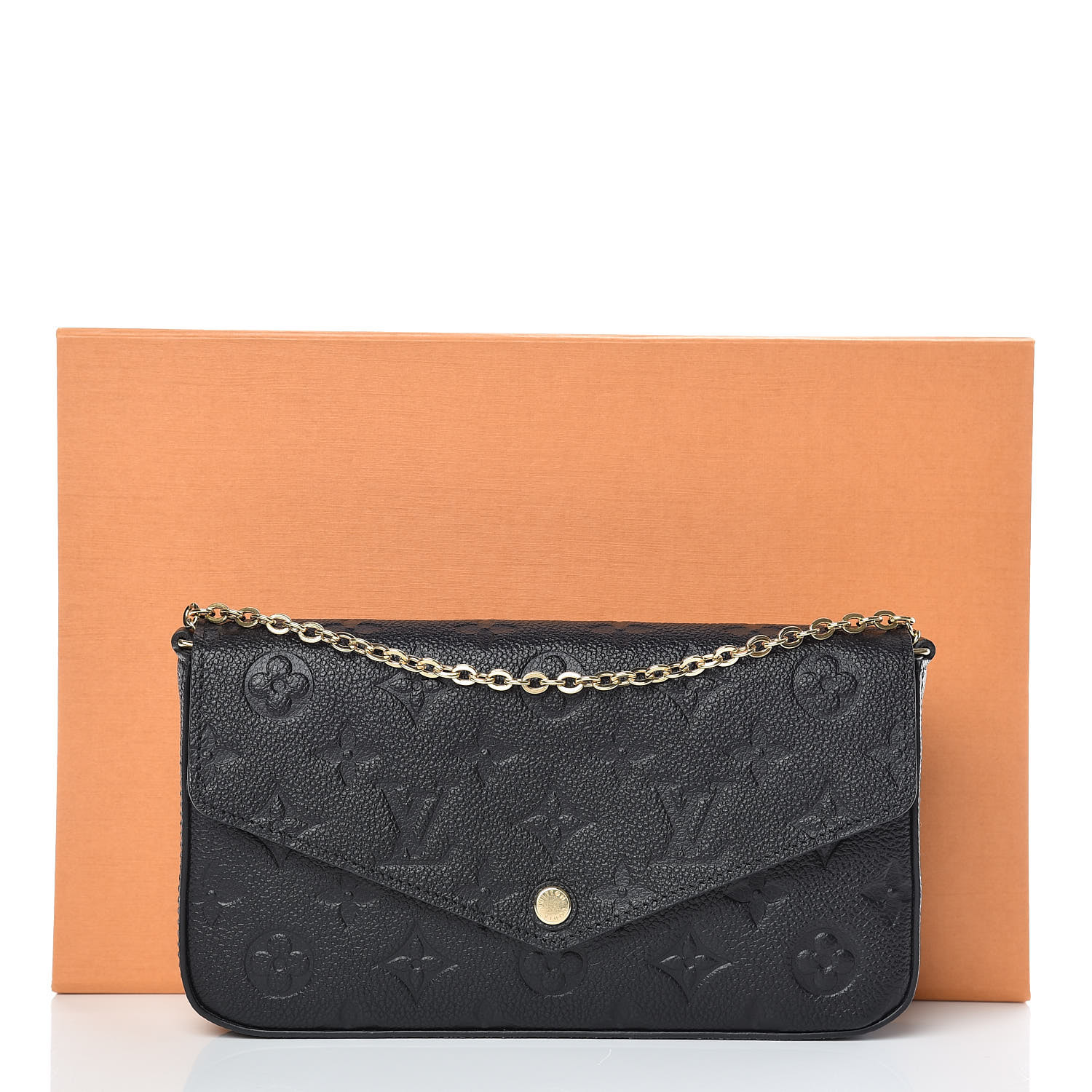 louis vuitton empreinte pochette felicie chain wallet black