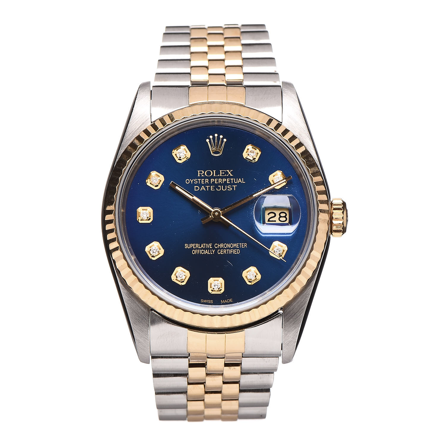 rolex 36mm datejust gold