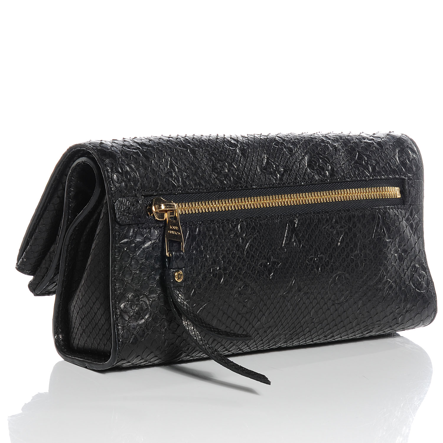 black python clutch