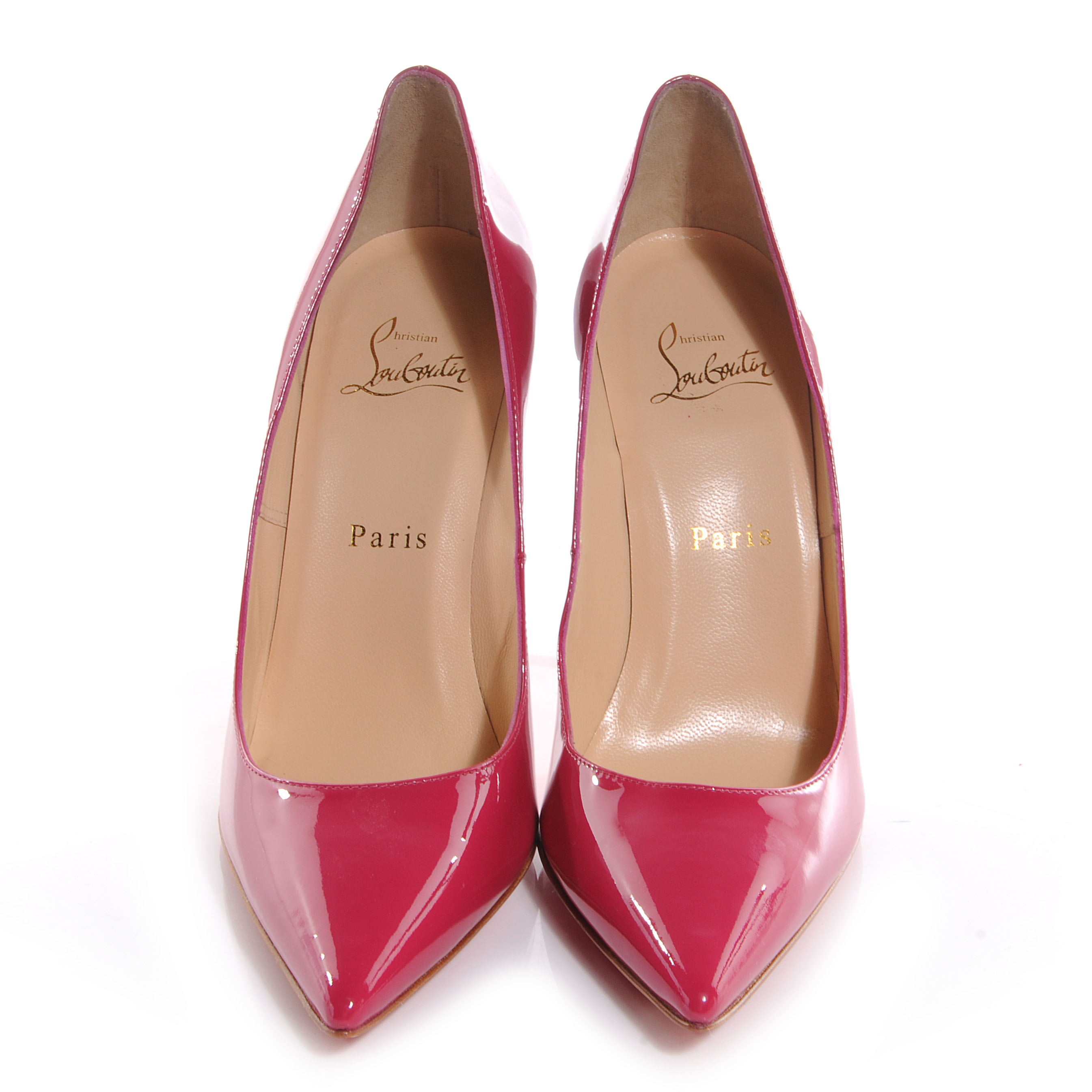 CHRISTIAN LOUBOUTIN Patent Pigalle Follies 120 Pinky 38.5 66753