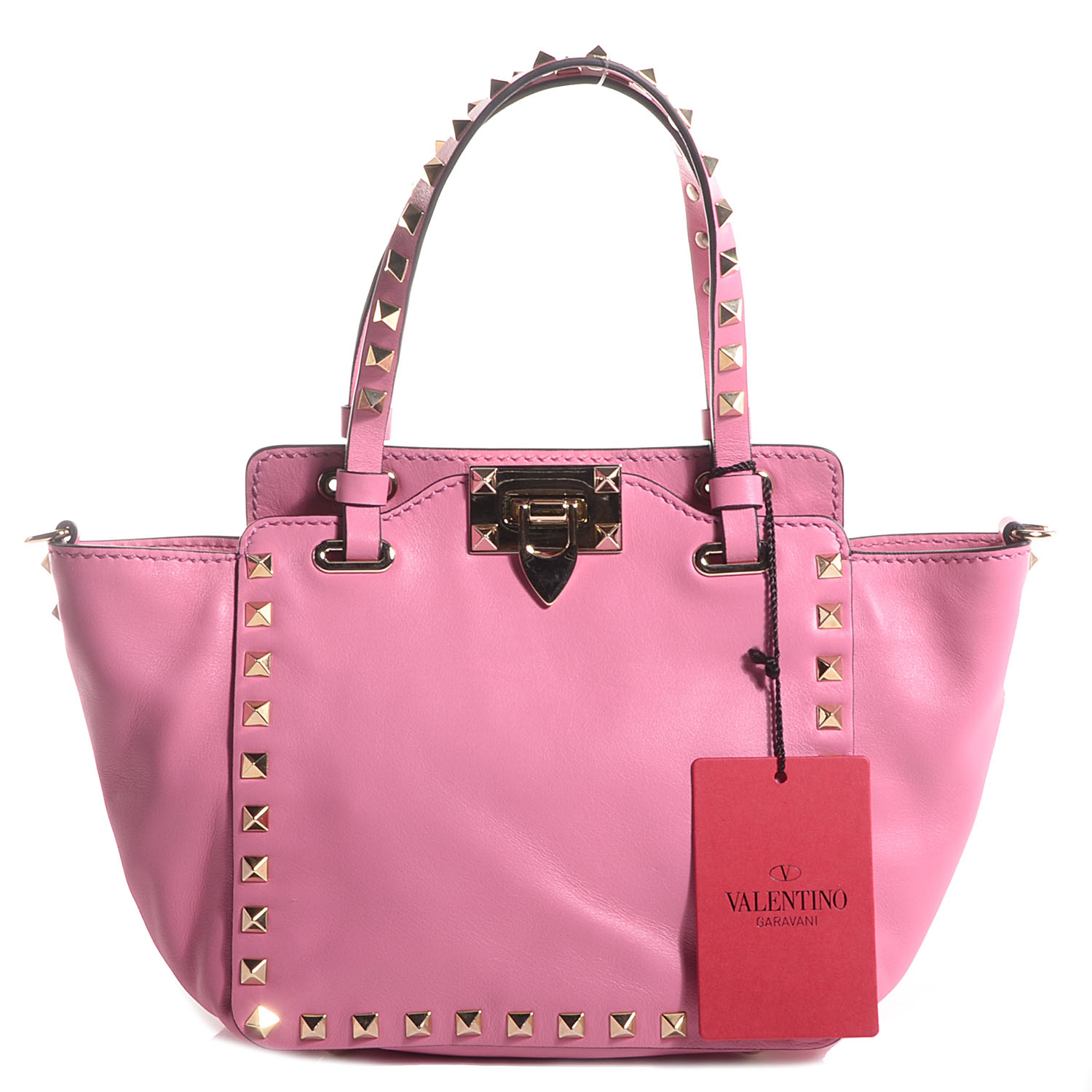 valentino rockstud vitello tote bag