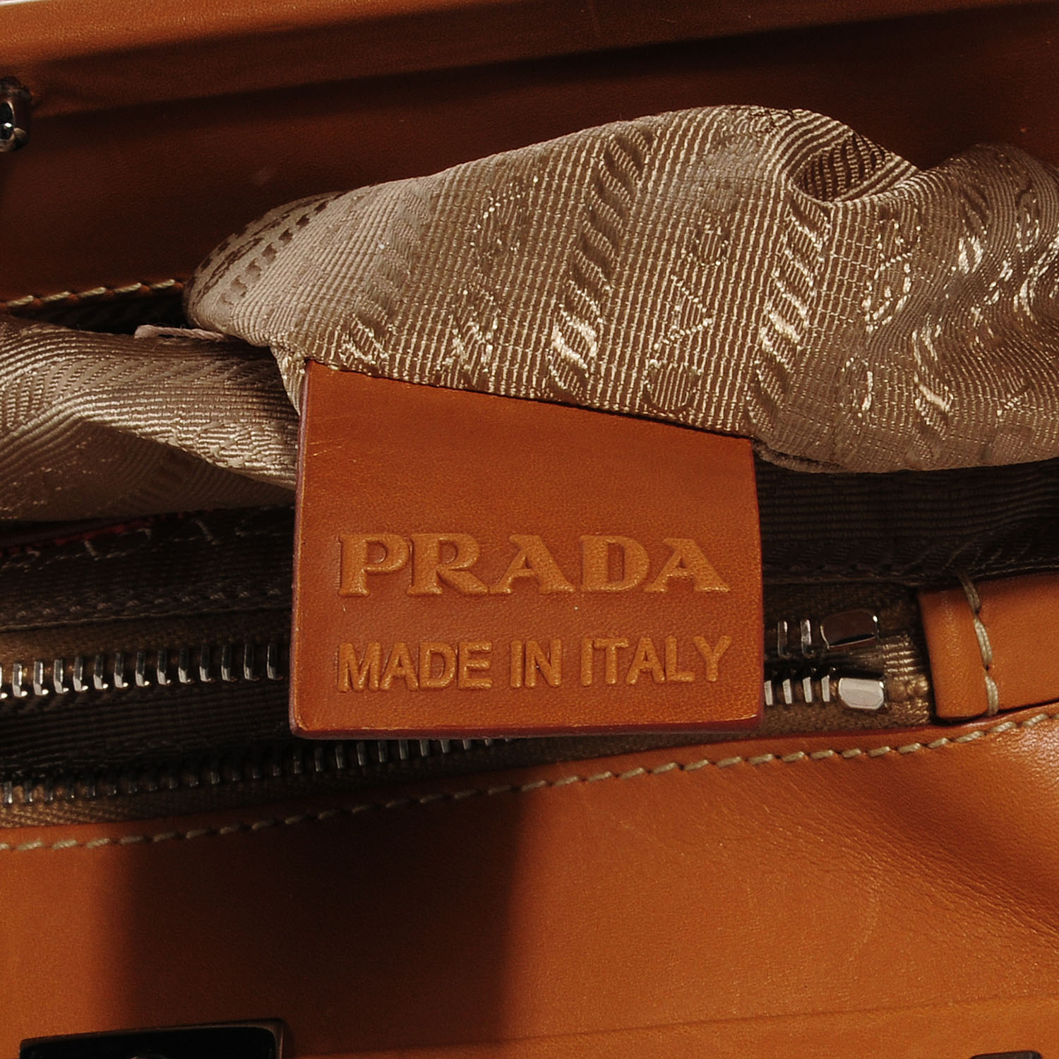 PRADA Jacquard Logo Frame Shoulder Bag Corda Cuoio 90991 | FASHIONPHILE