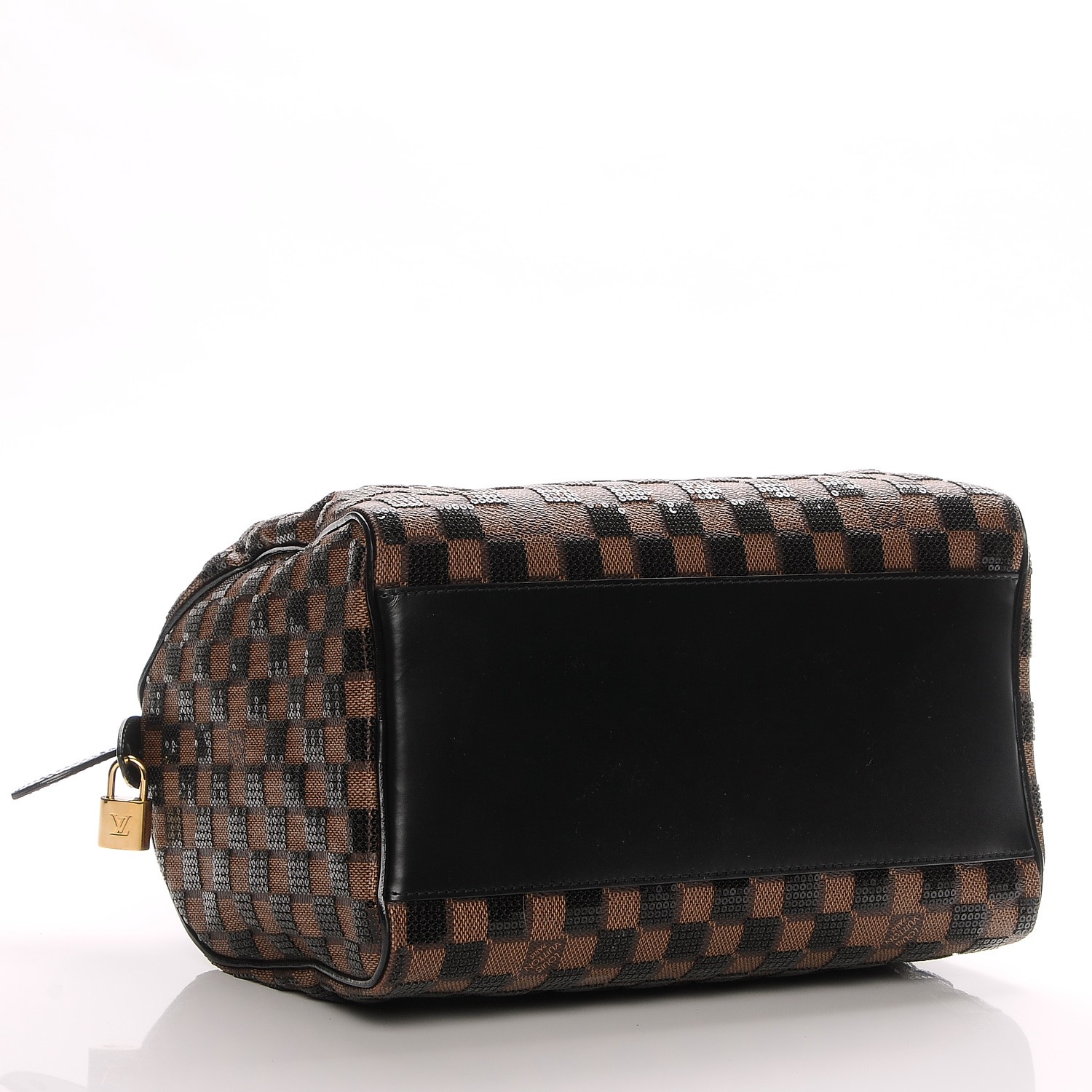 LOUIS VUITTON Damier Paillettes Speedy 30 Black 204468