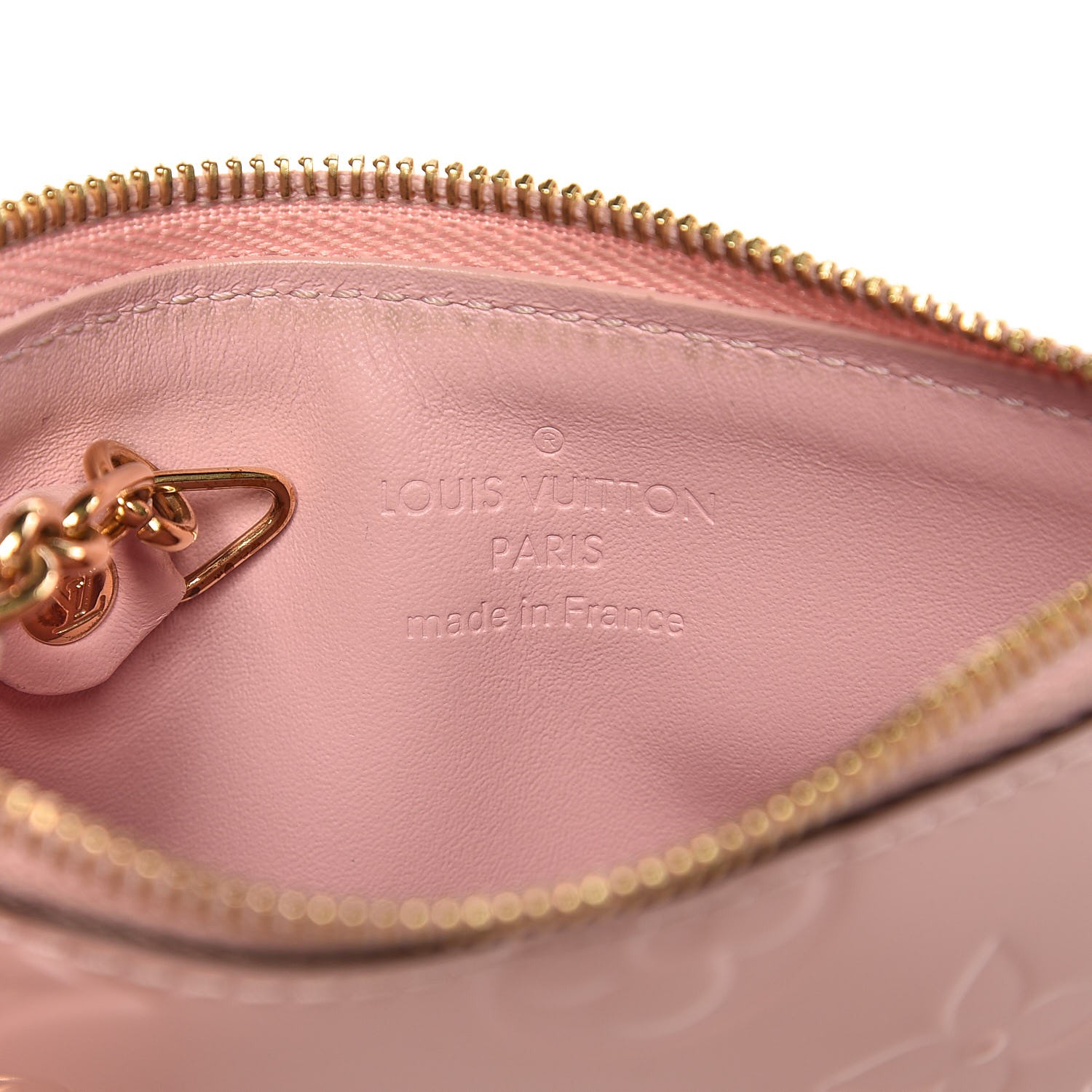 Louis Vuitton Key Pouch Monogram Vernis Rose Ballerine in Patent Leather  with Brass - US