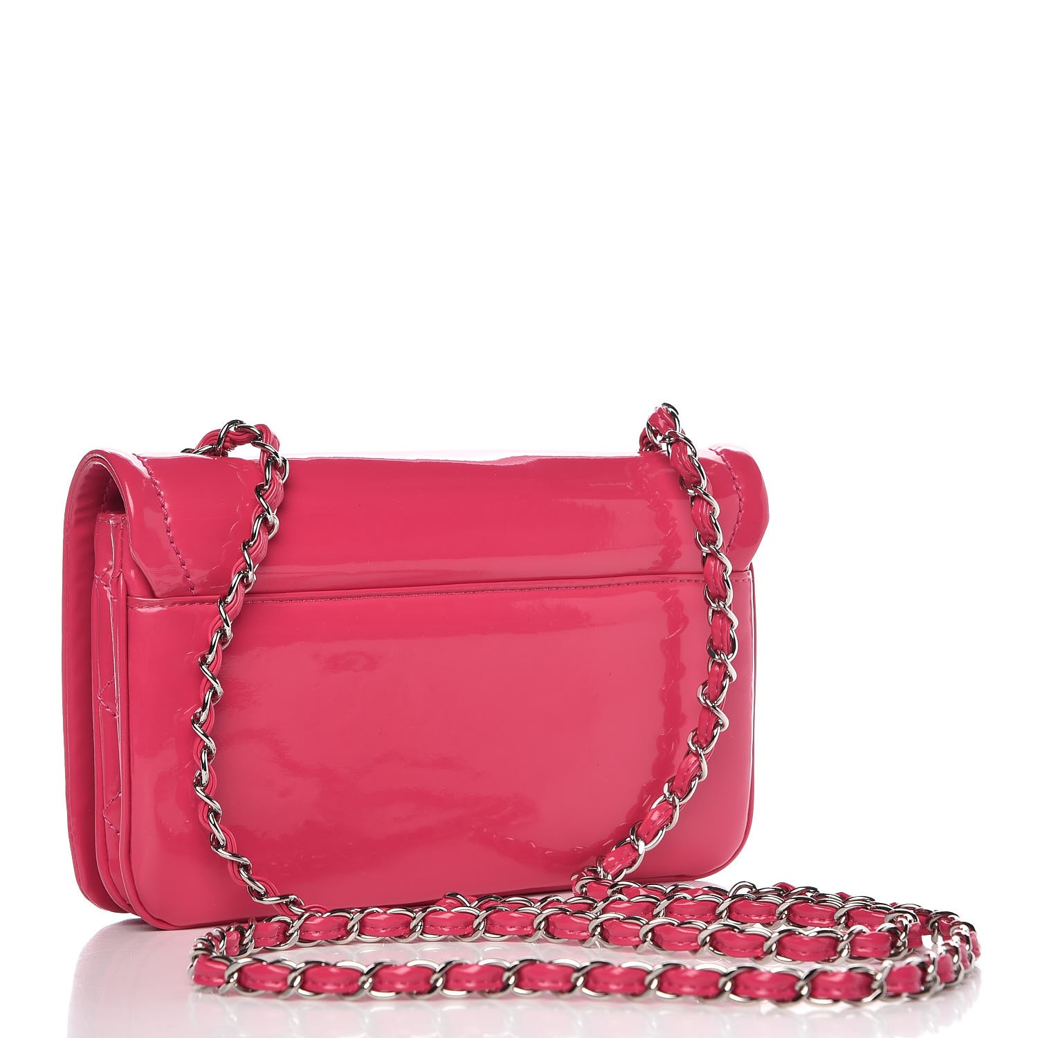 CHANEL Vinyl Small Lipstick Flap Bag Fuchsia 311507