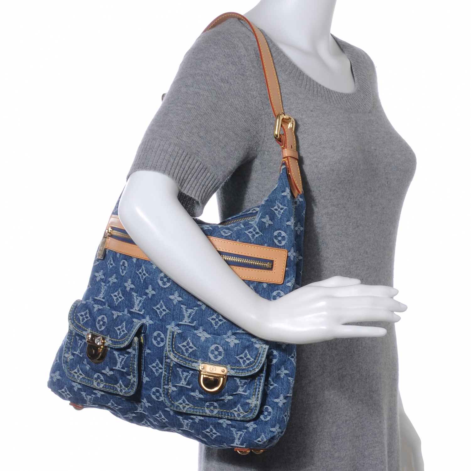 Louis Vuitton Denim Baggy Gm Blue 41284 Fashionphile 