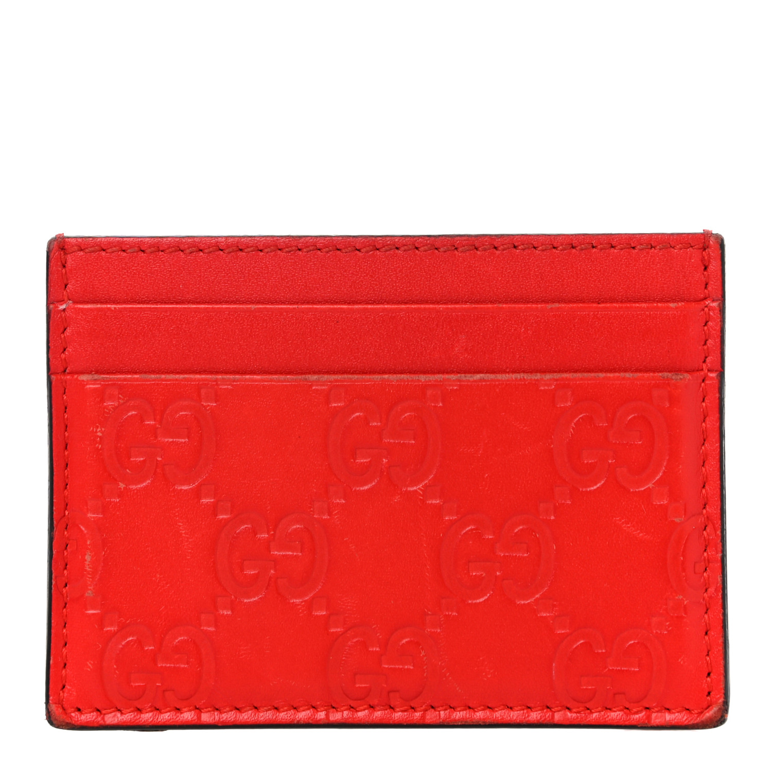 red gucci card holder