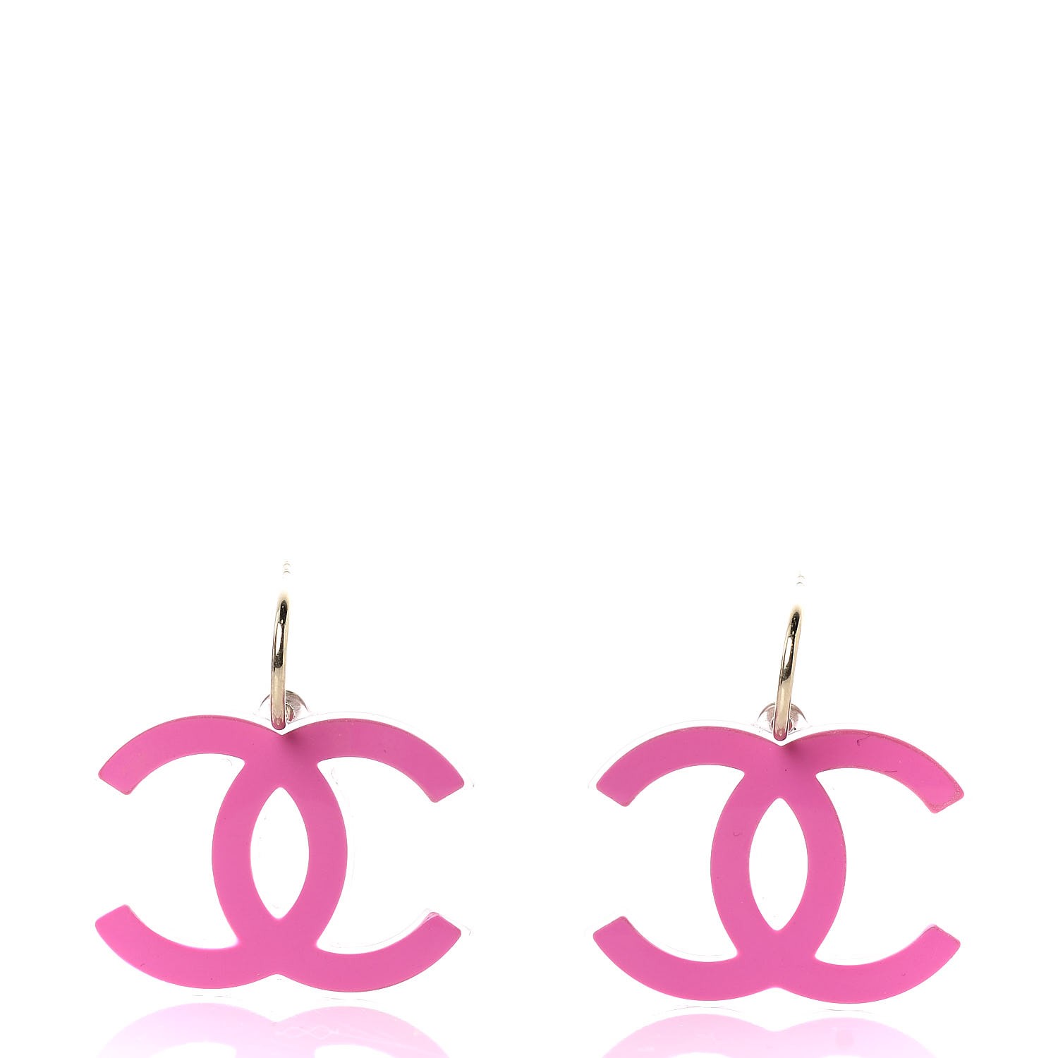 chanel pink earrings