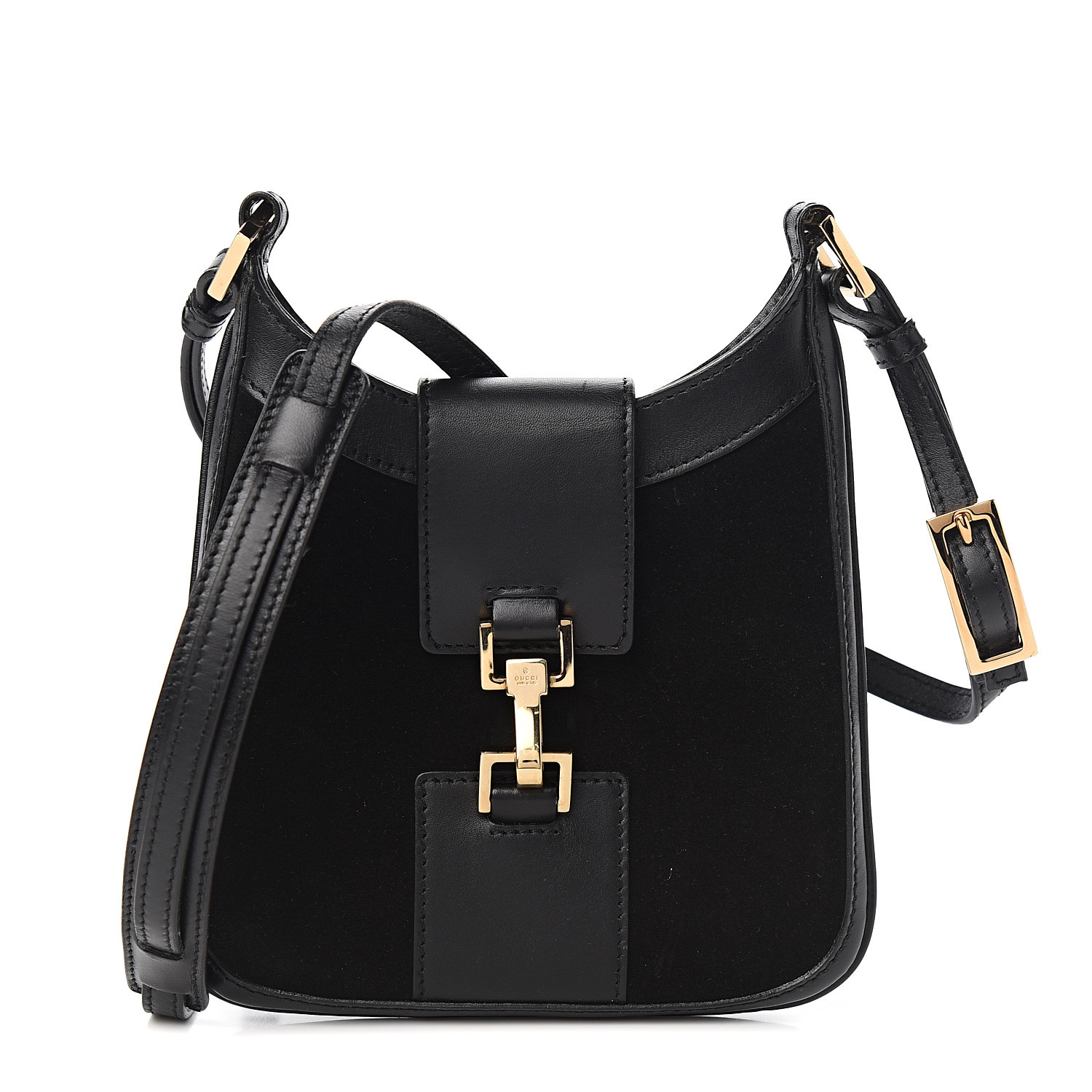 black suede crossbody bag