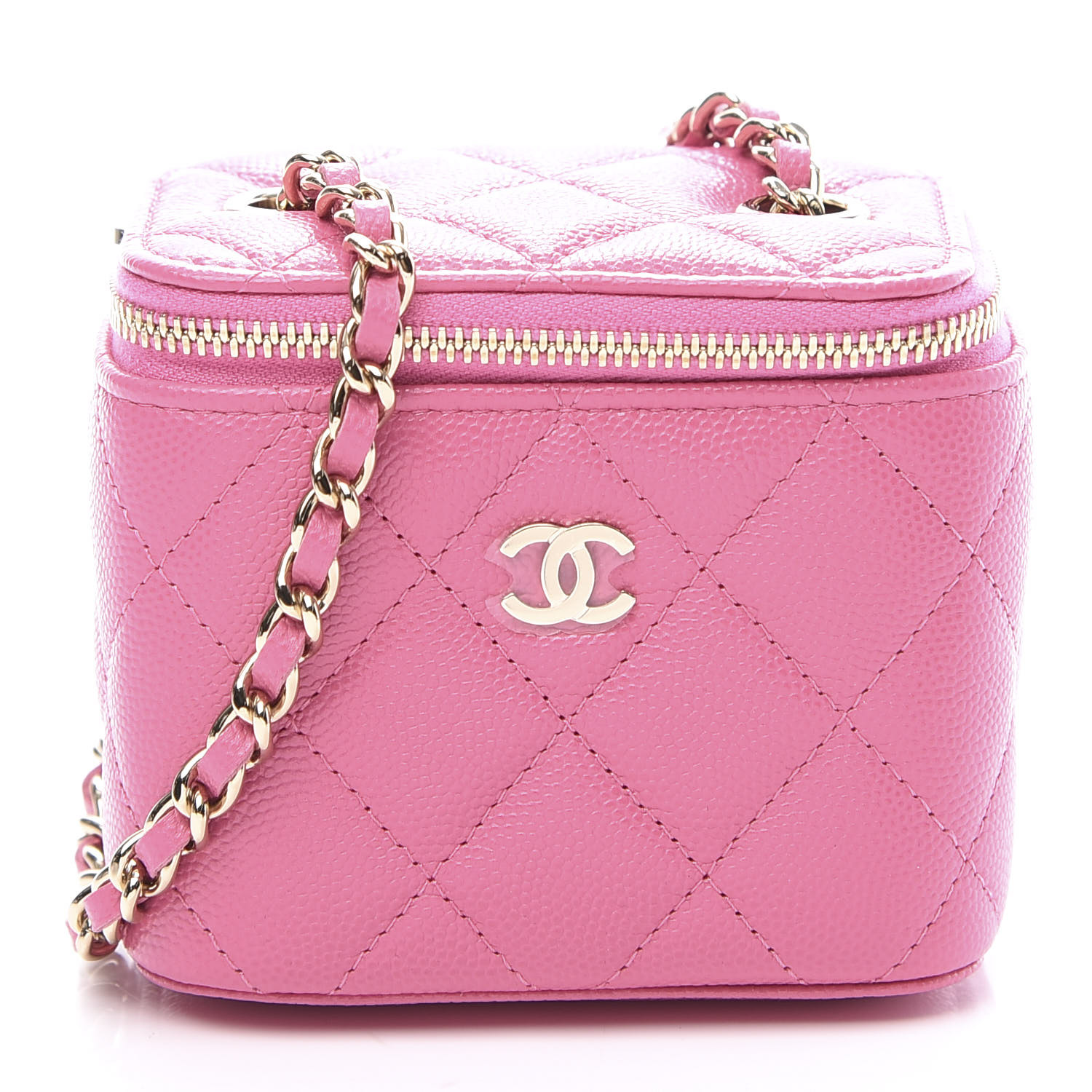 chanel mini vanity case pink