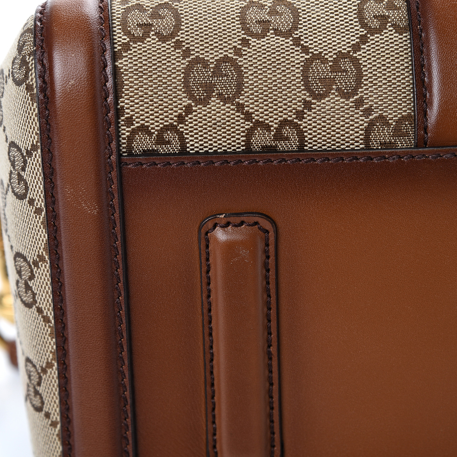 gucci brown monogram leather shoulder bag