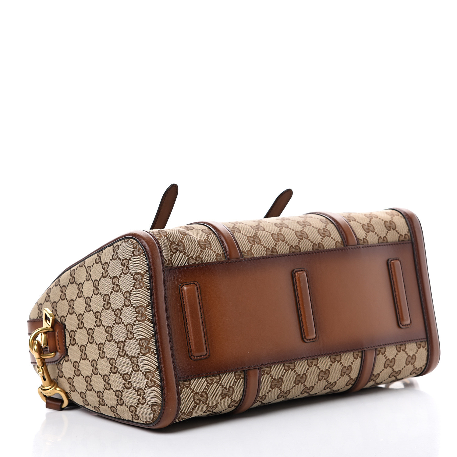 gucci brown monogram leather shoulder bag