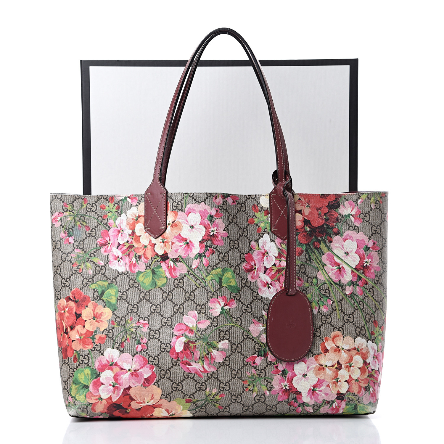 reversible gg blooms medium tote