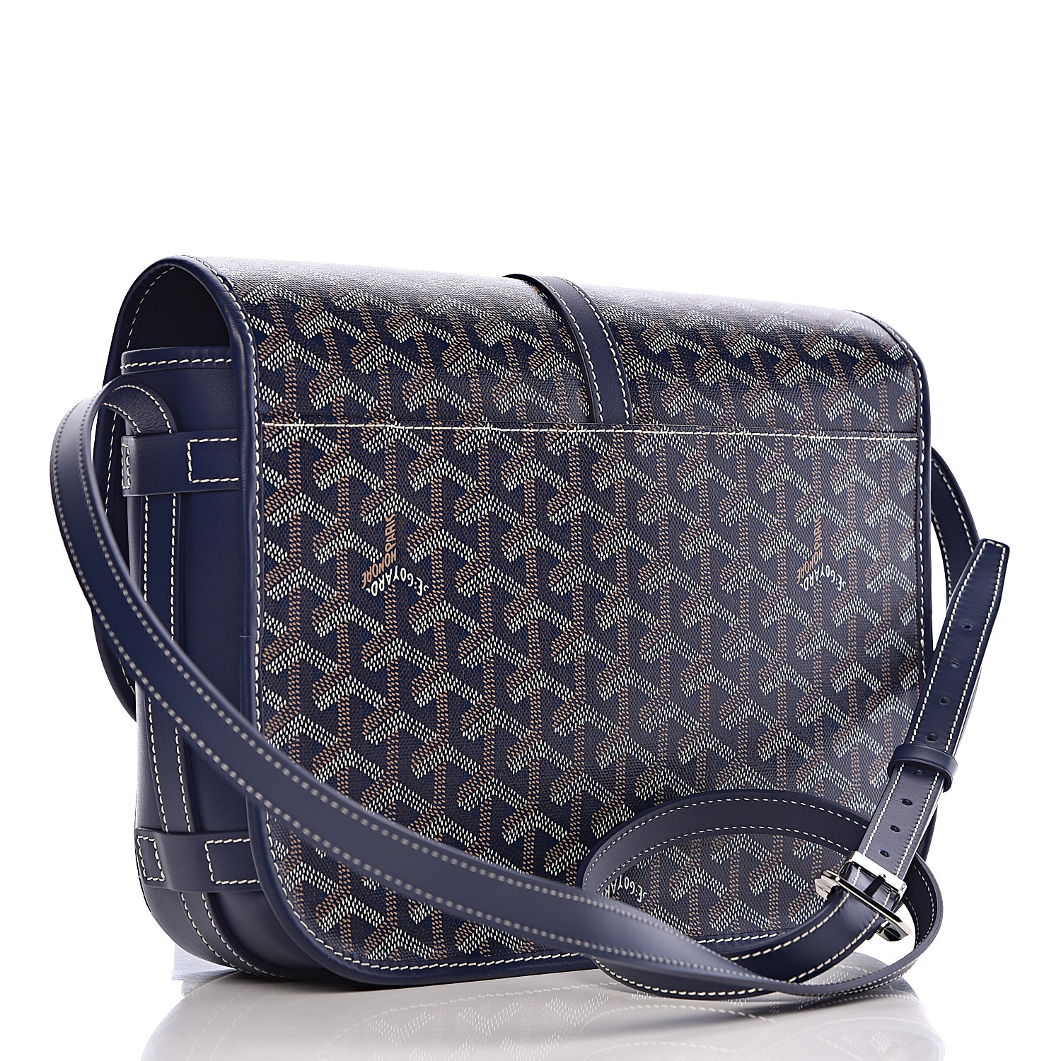 GOYARD Goyardine Belvedere II MM Messenger Bag Navy 519587