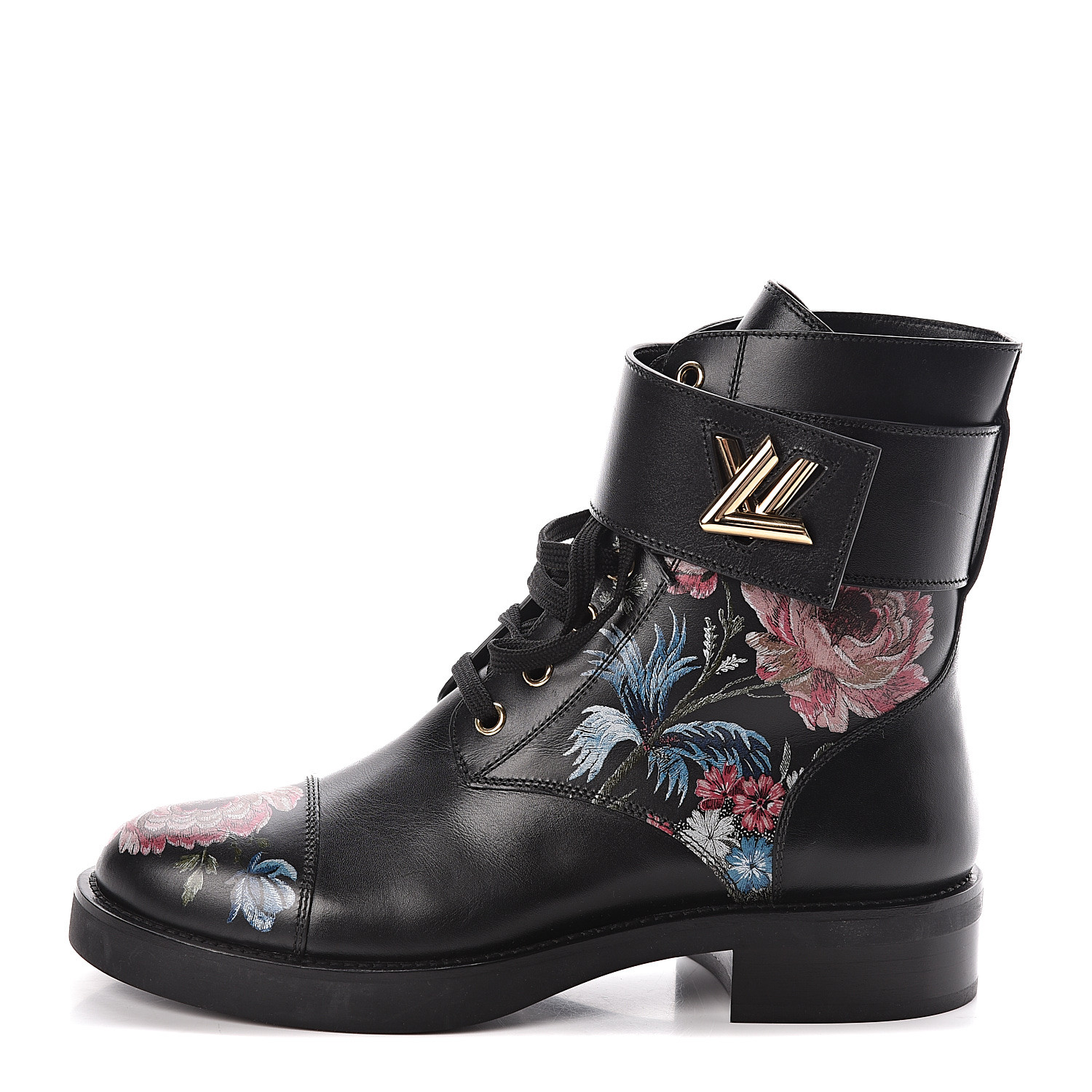 black flower boots