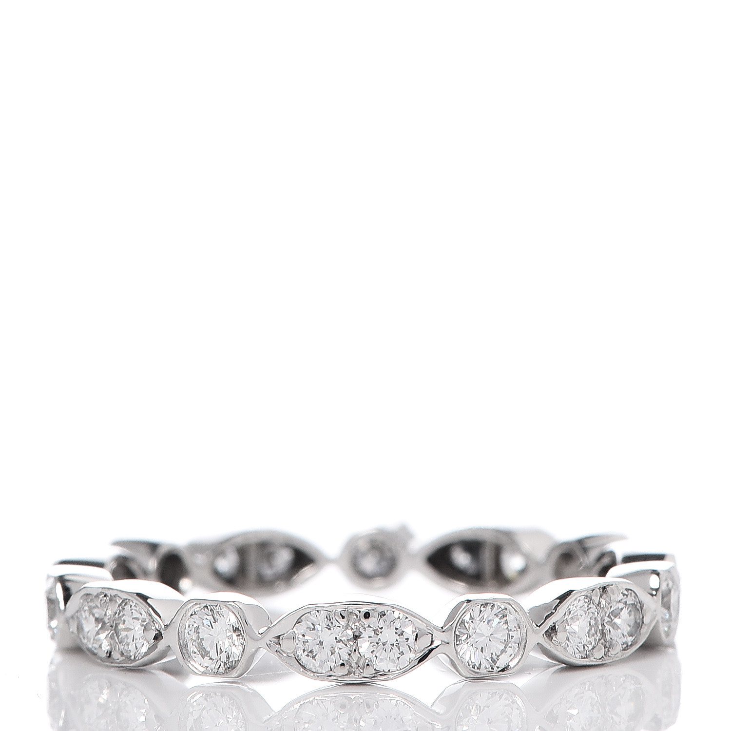 TIFFANY Platinum Diamond Jazz Band Ring 52 6 479363