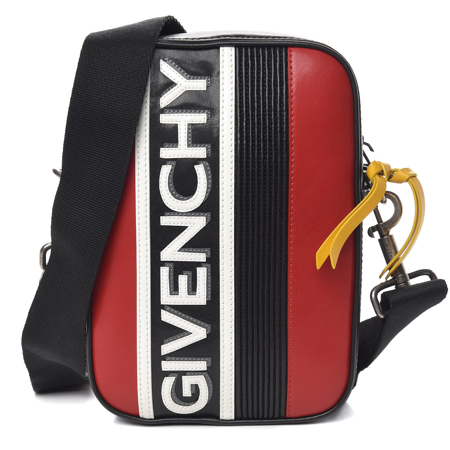 GIVENCHY Calfskin MC3 Crossbody Bag Black Red White 478362