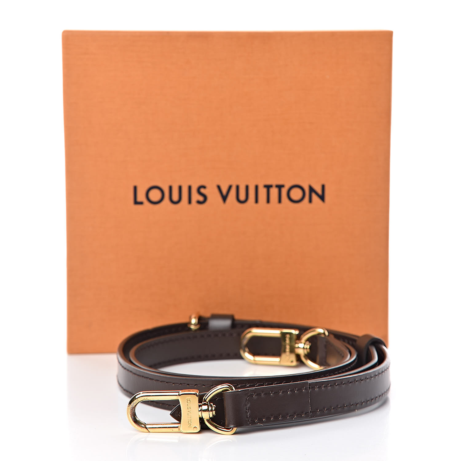 Louis Vuitton Calfskin 16mm Adjustable Shoulder Strap Brown