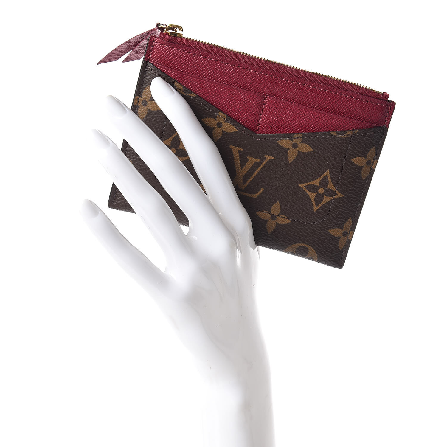 Louis Vuitton Monogram Zipped Card Holder Fuchsia 468229 1031