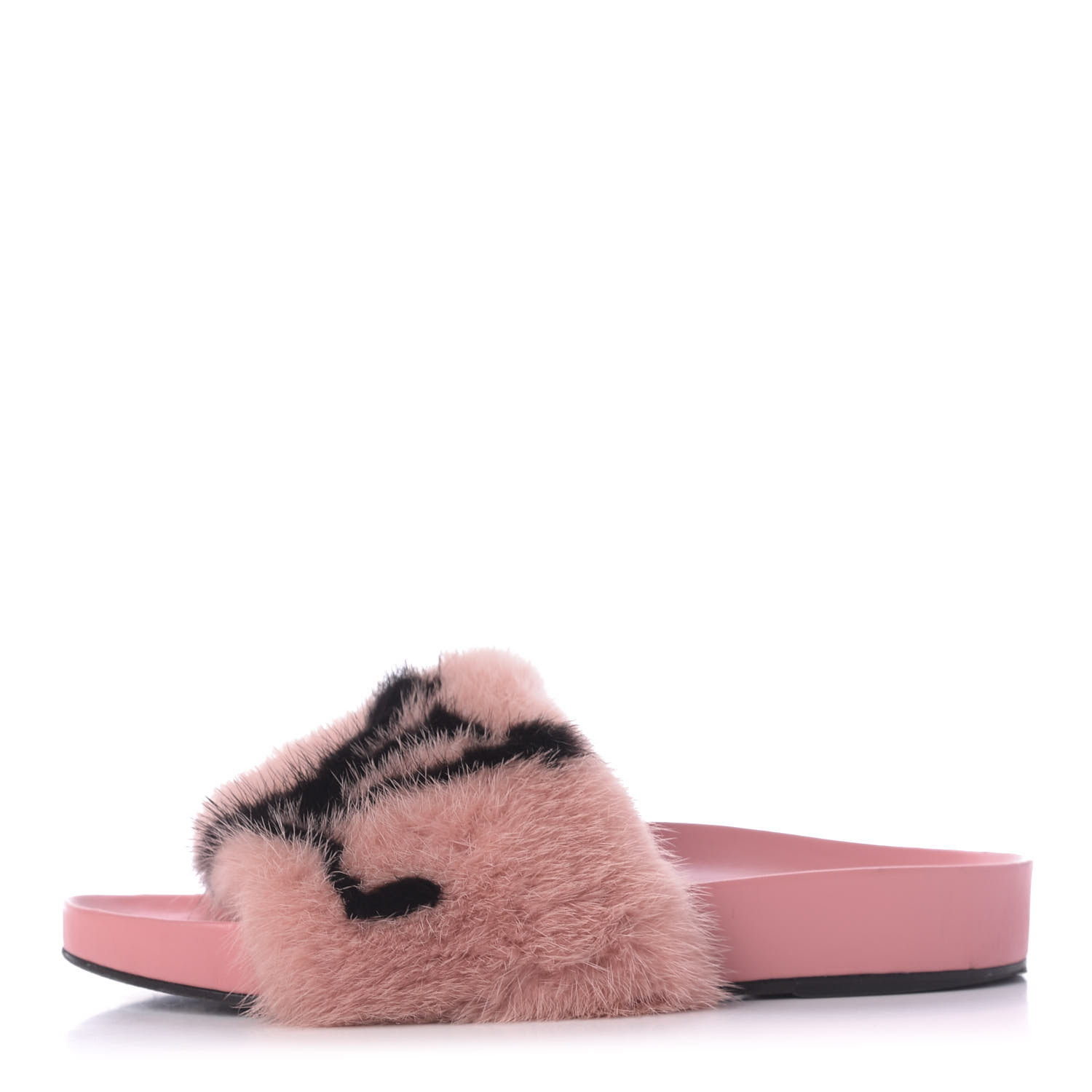 bom dia flat mule fur