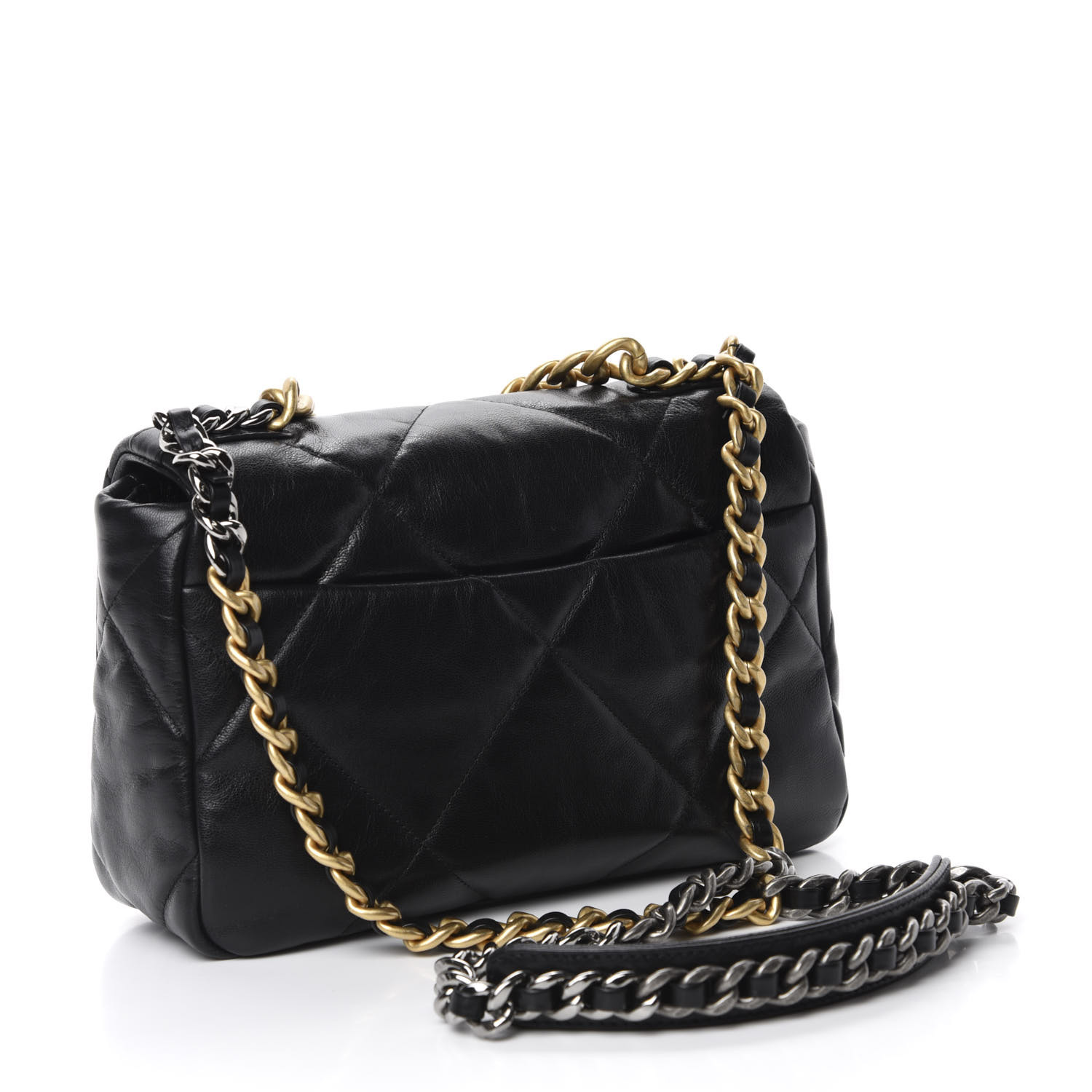 goatskin quilted medium chanel 19 flap black