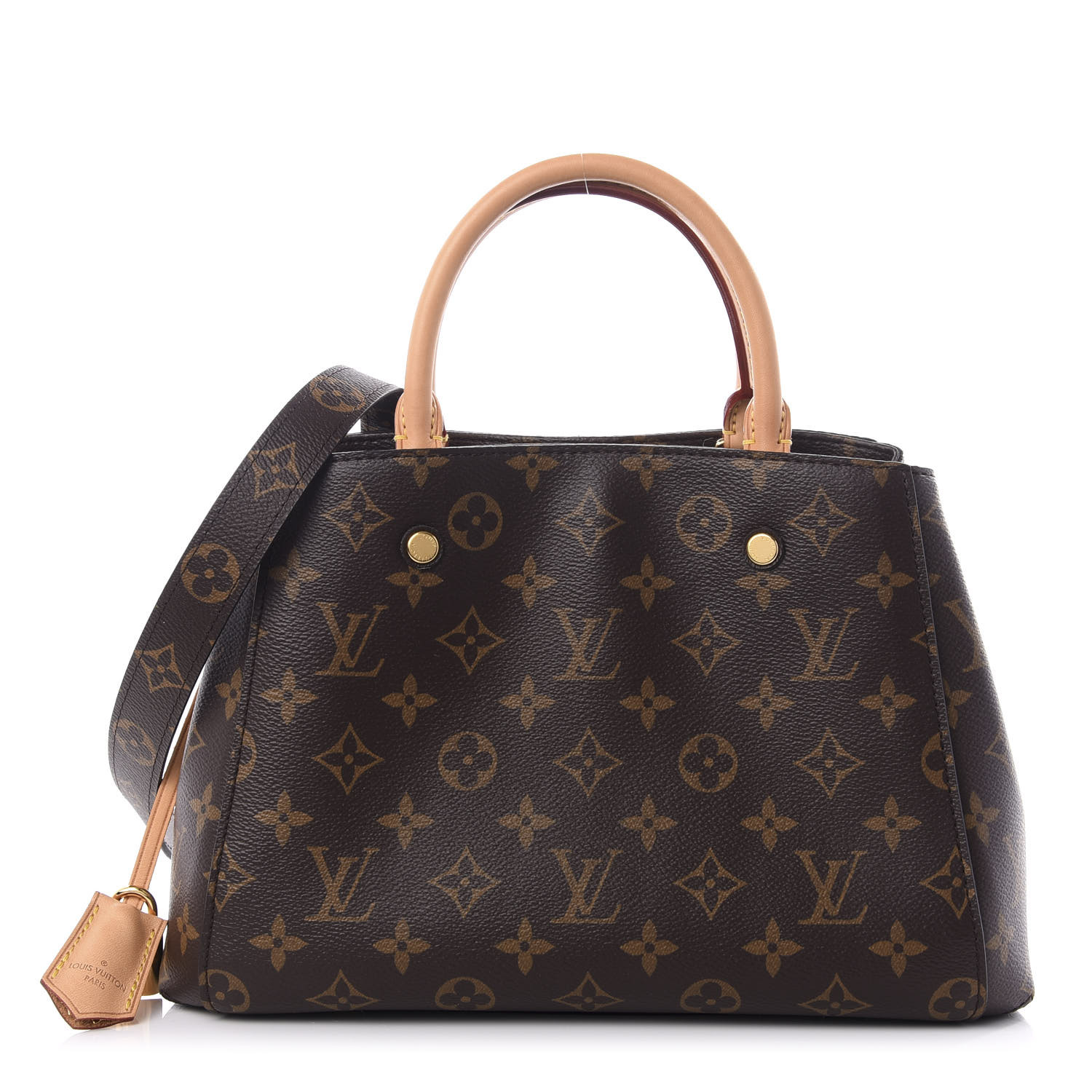 Louis Vuitton Braided Handle Montaigne Handbag Monogram Canvas BB