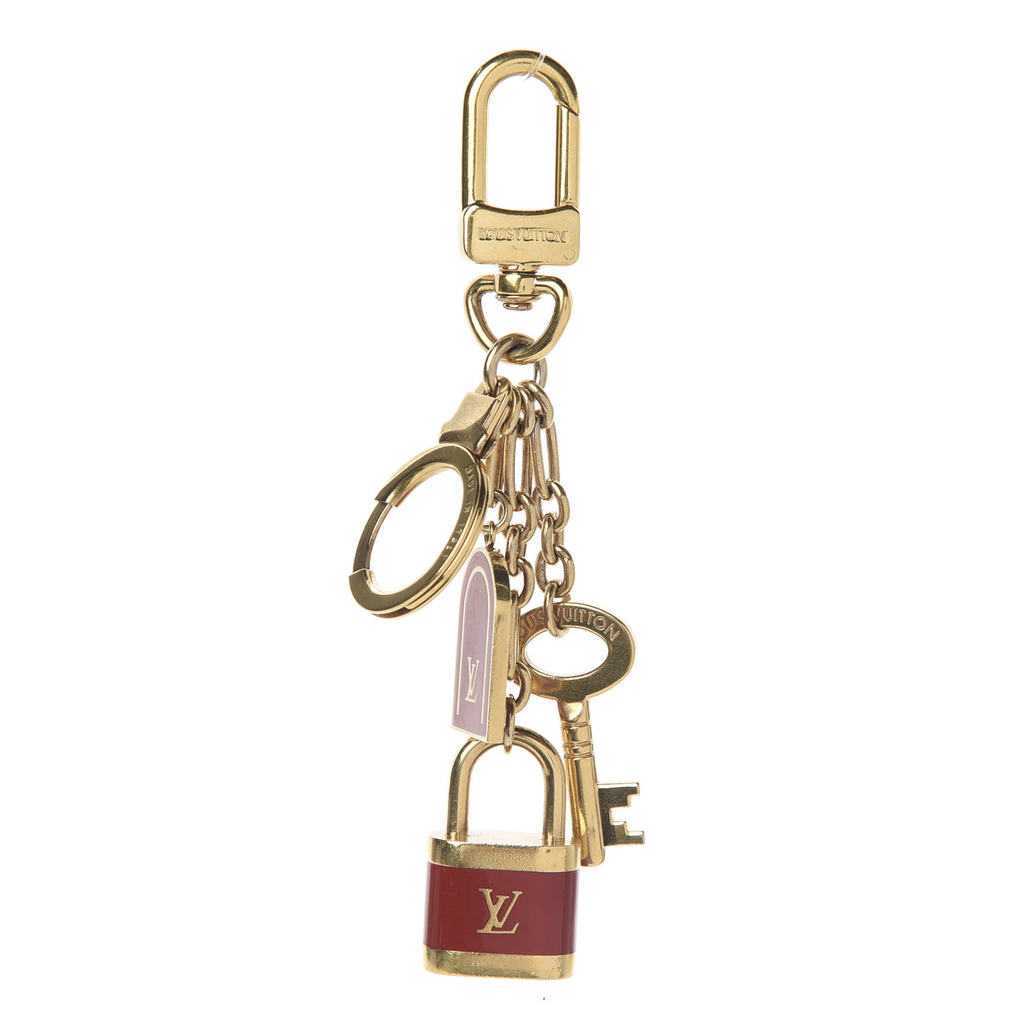 LOUIS VUITTON Cadenas Key Holder Pomme D'Amour 587308