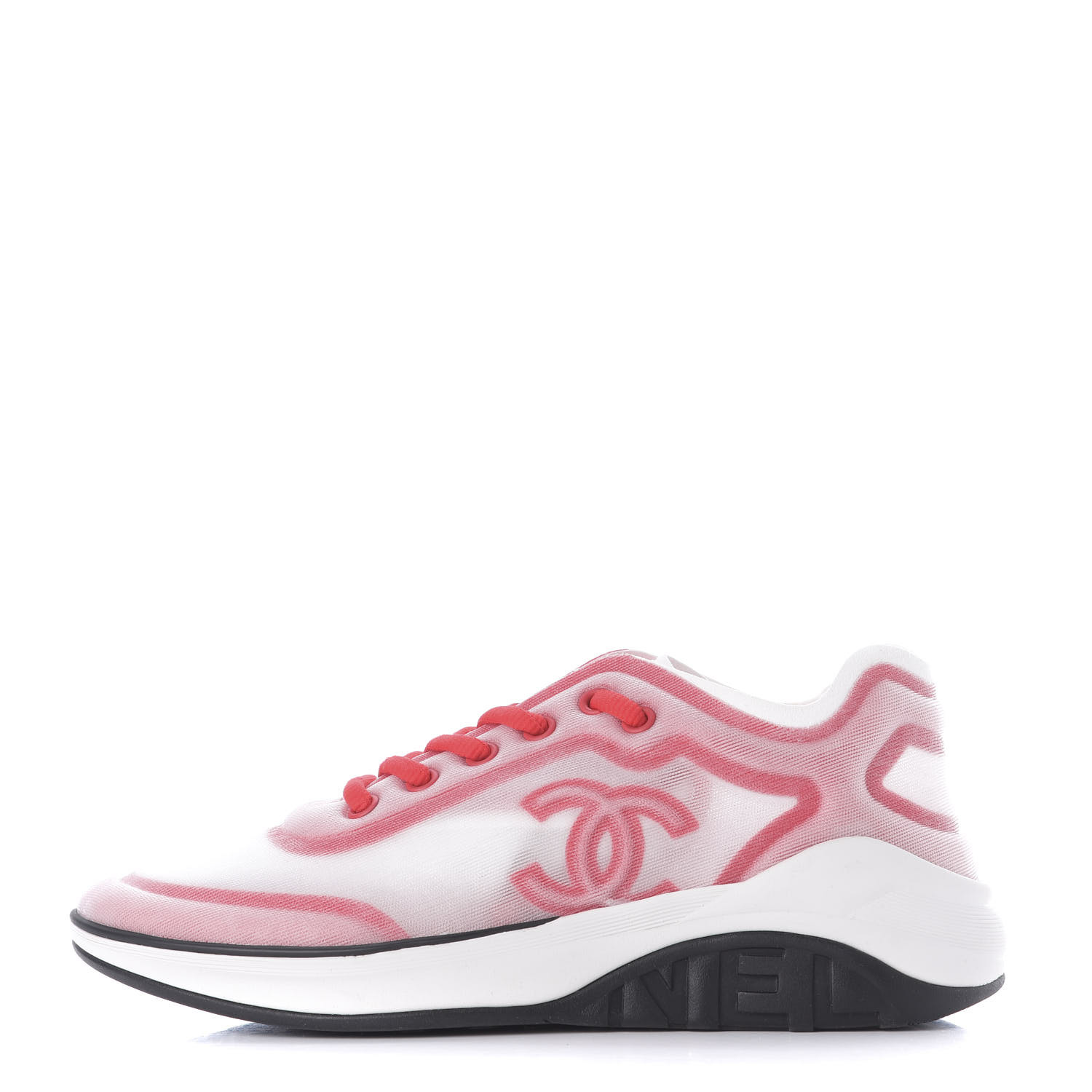 CHANEL Lycra Fabric CC Sneakers 36.5 