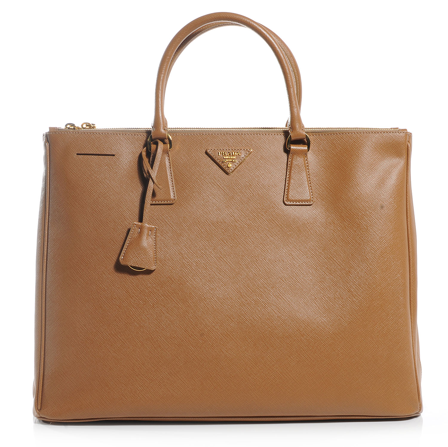 prada saffiano caramel