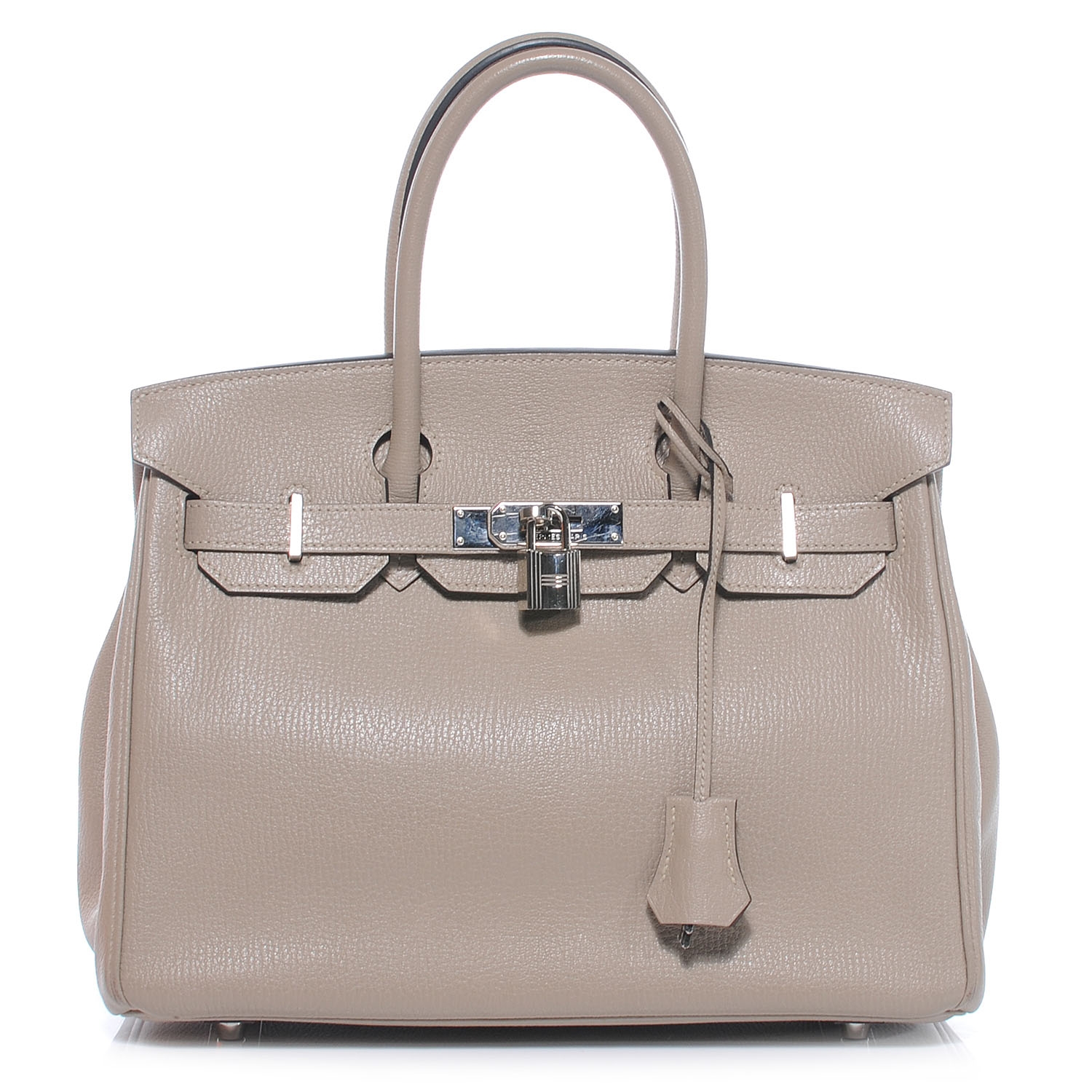 HERMES Chevre Mysore Birkin 30 Gris Tourterelle and Etoupe 51973