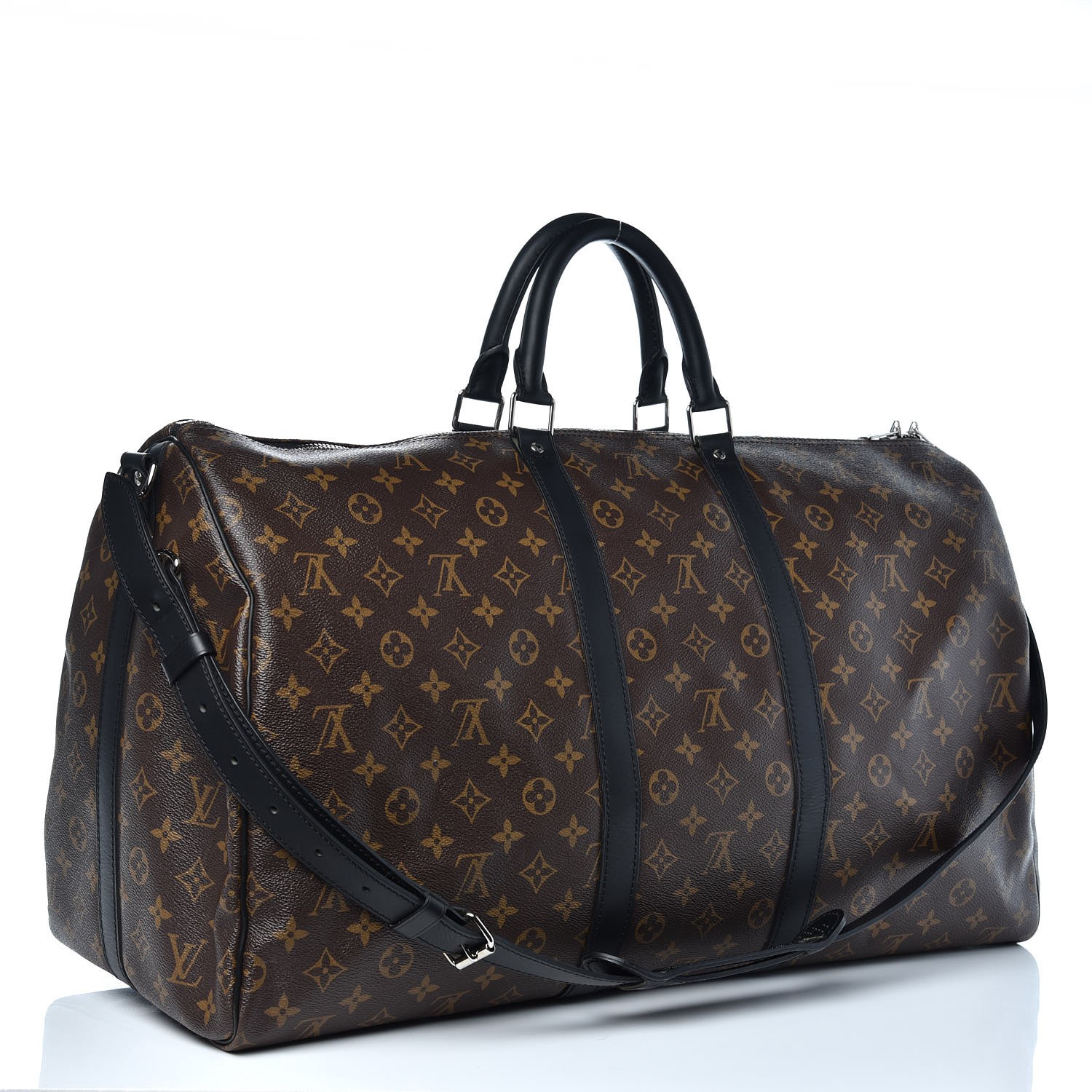 louis vuitton monogram macassar keepall bandouliere 55