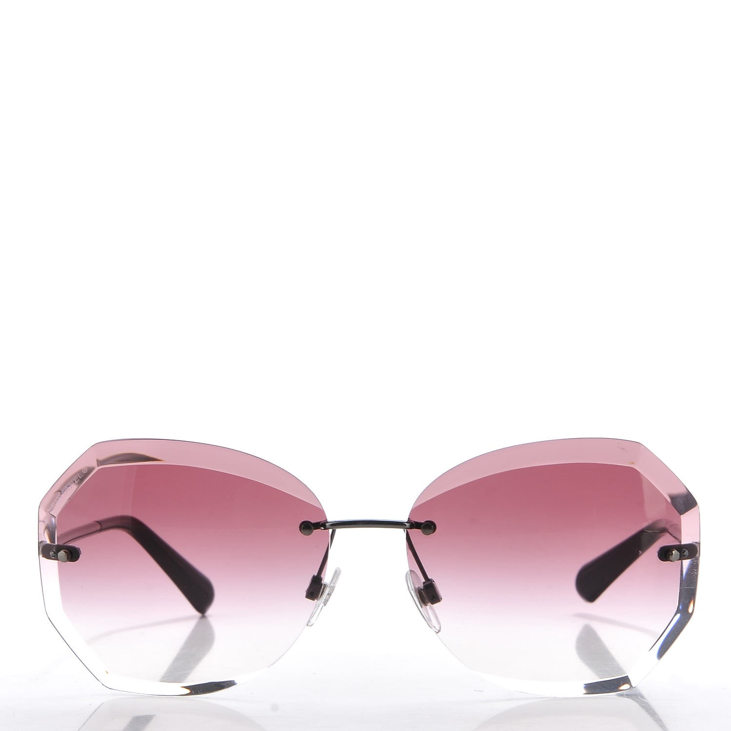 CHANEL Round Spring Sunglasses 4220 Silver Pink 289585 | FASHIONPHILE