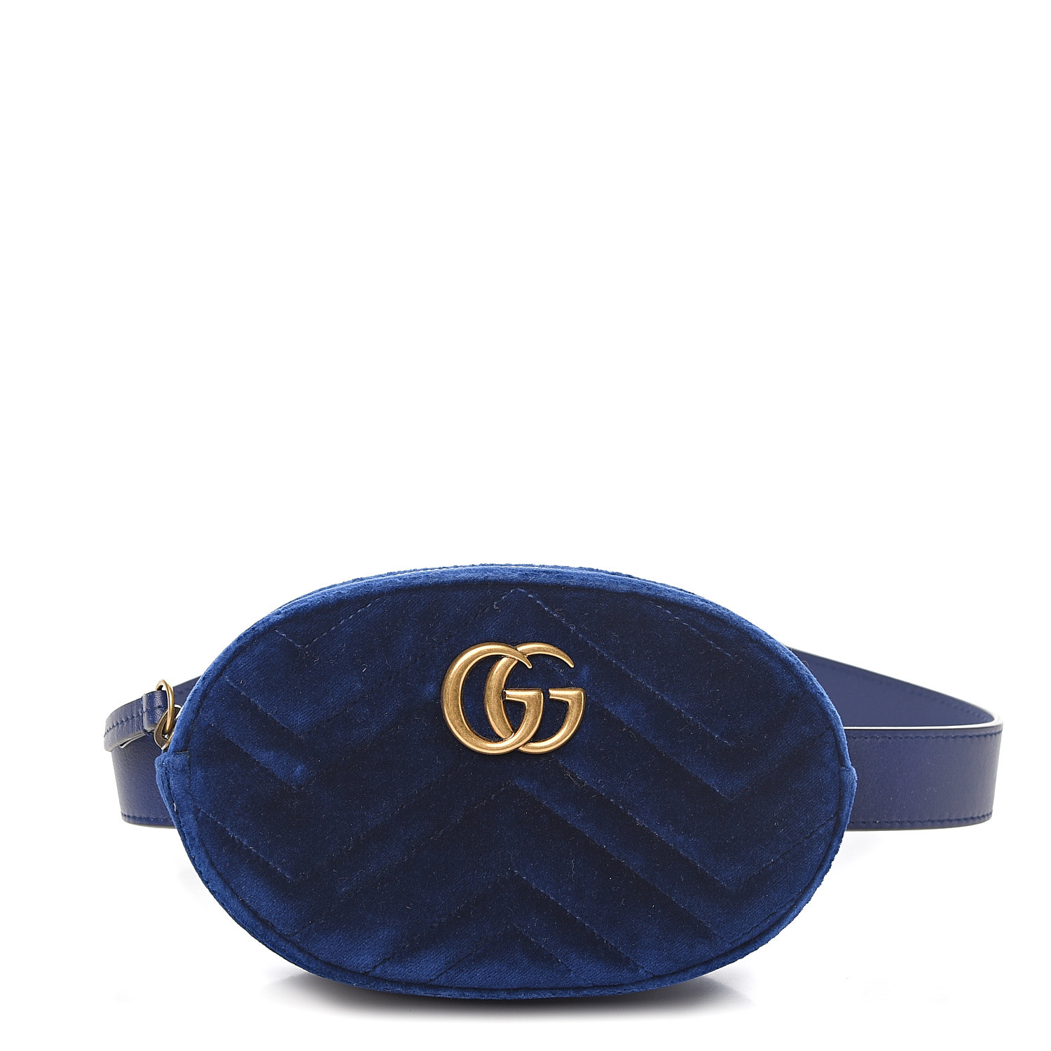 gucci velvet belt bag blue