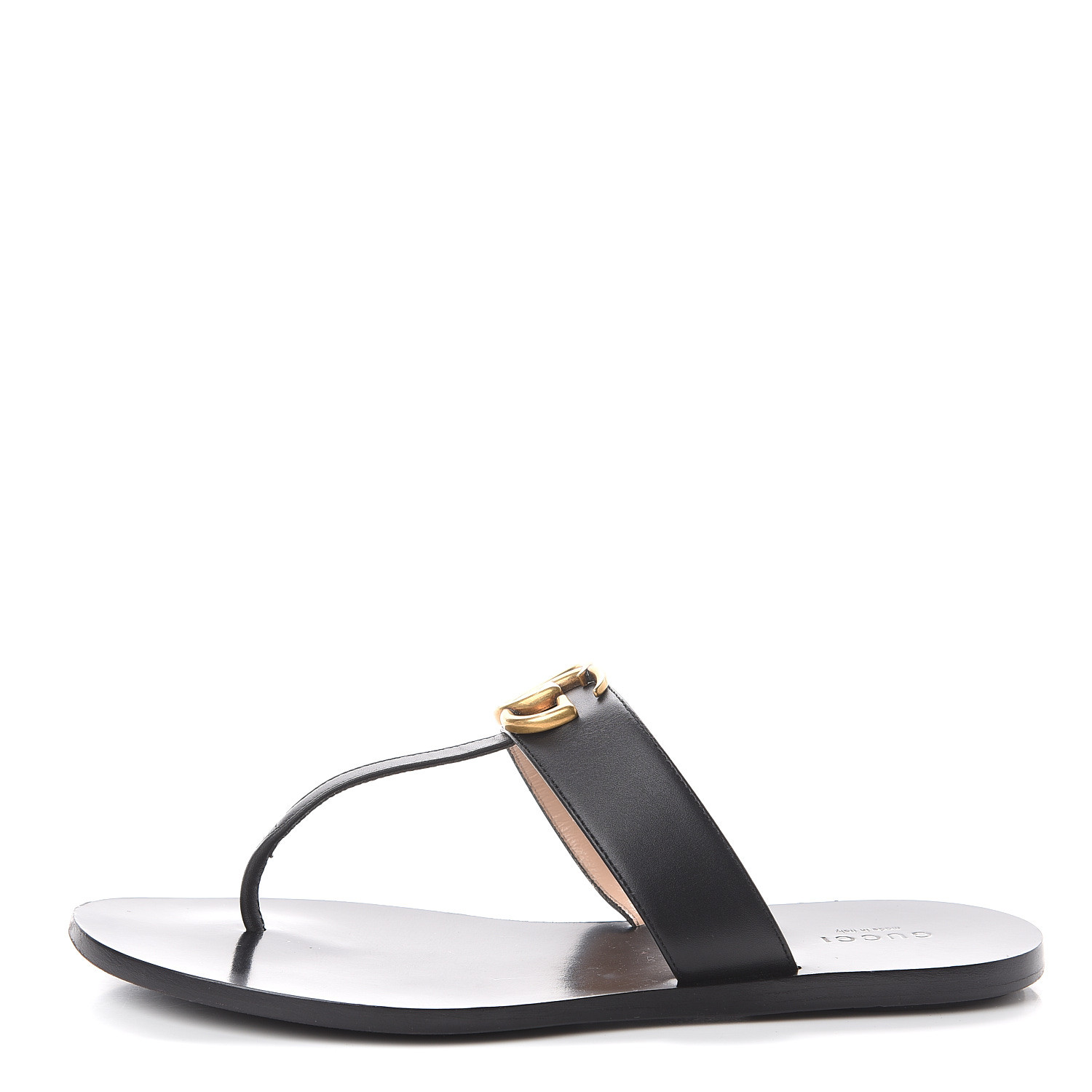 gucci marmont thong sandals black