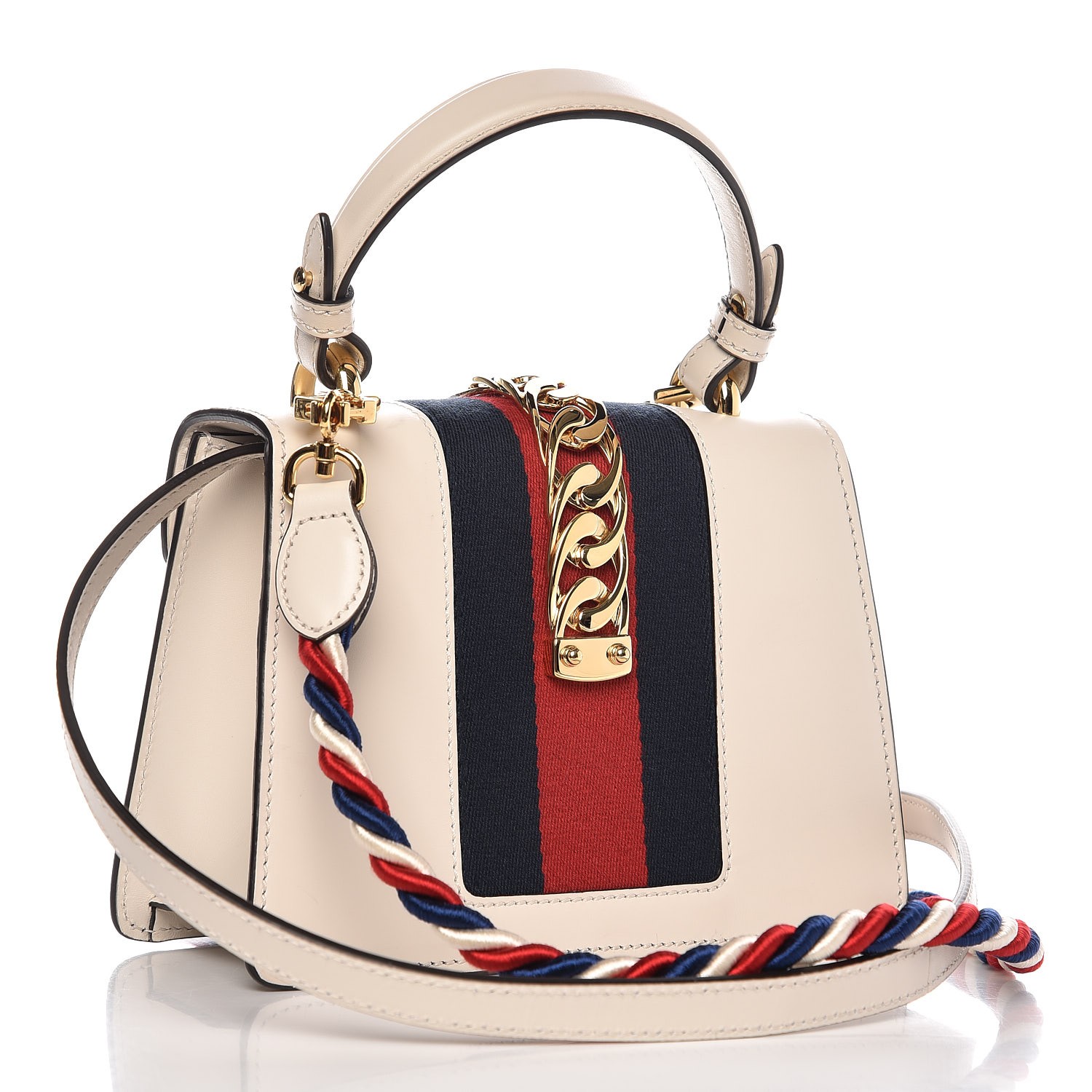 gucci white mini sylvie bag